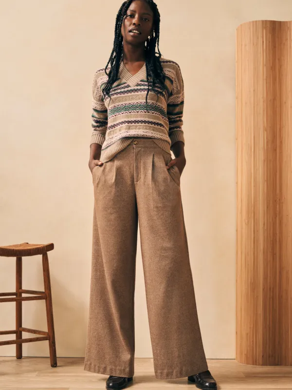 Dream Flannel Trouser - Camel sold by Faherty