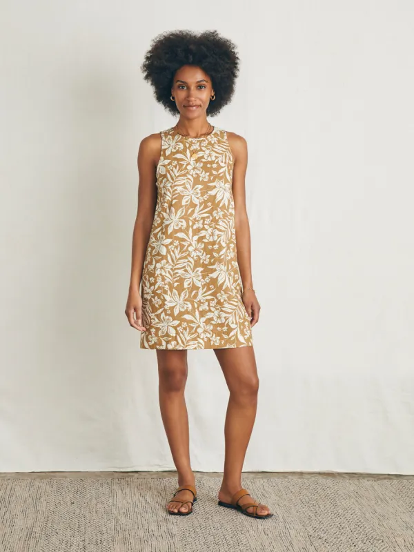 Carini Dress - Bronze Sky Coast Floral sold by Faherty