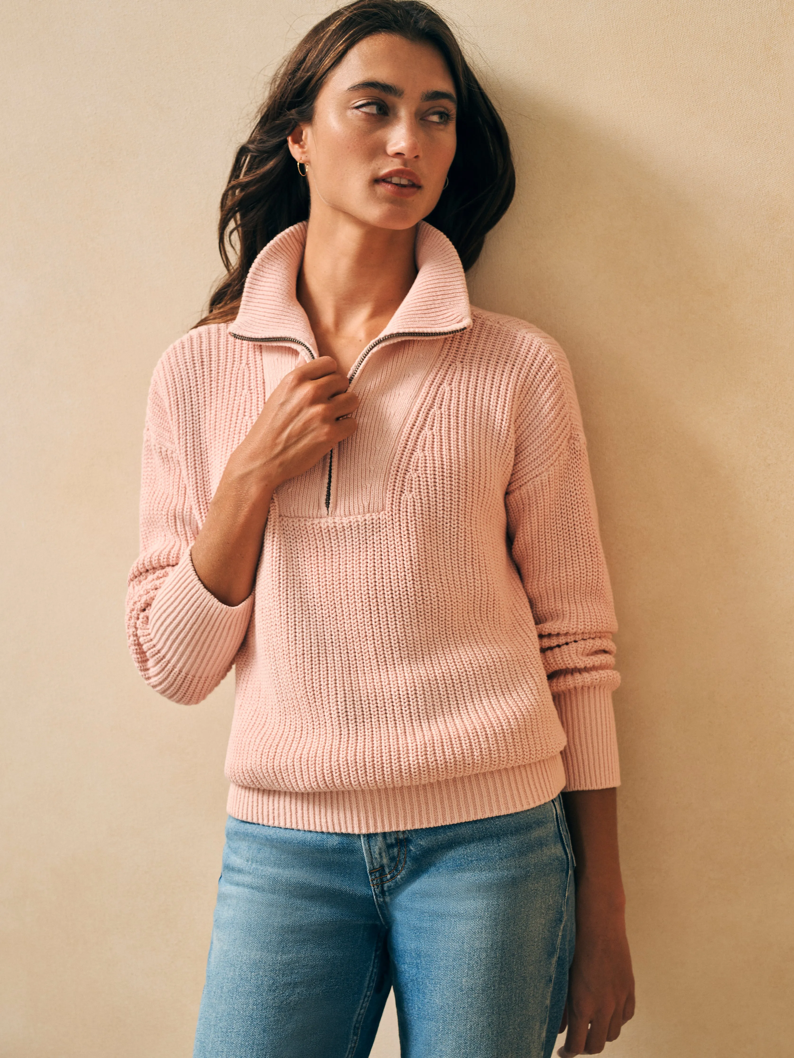 Sunwashed Mariner Sweater - Peach Whip sold by Faherty product image thumbnail 3