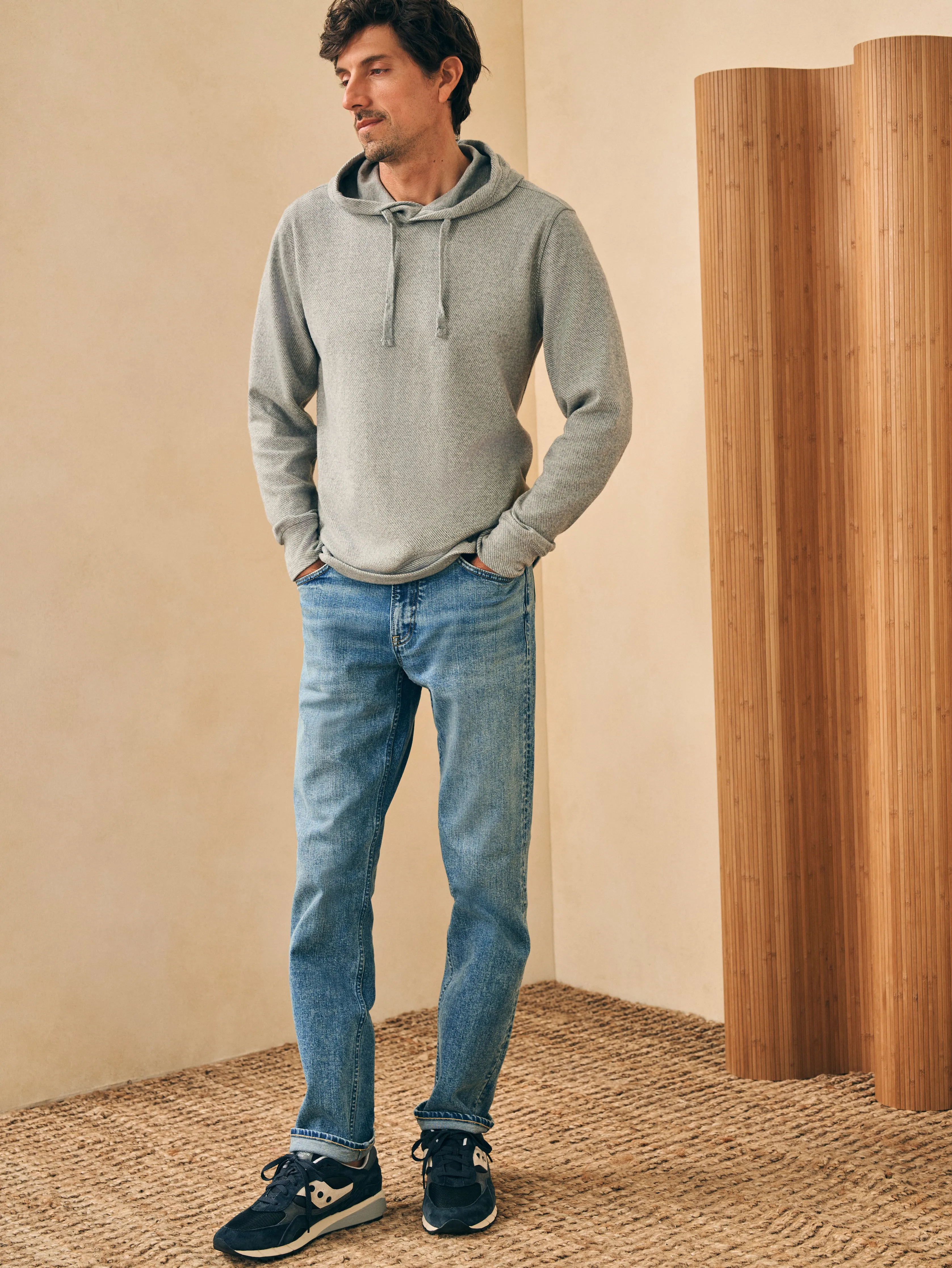 Legend™ Sweater Hoodie - Fossil Grey Twill sold by Faherty product image thumbnail 5