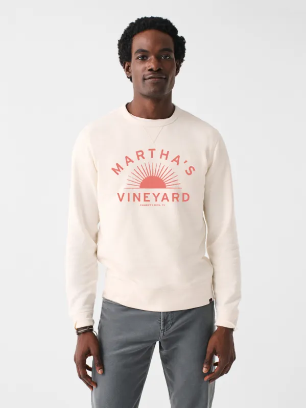 Martha's Vineyard Long-Sleeve Terry Crewneck - Solar White sold by Faherty