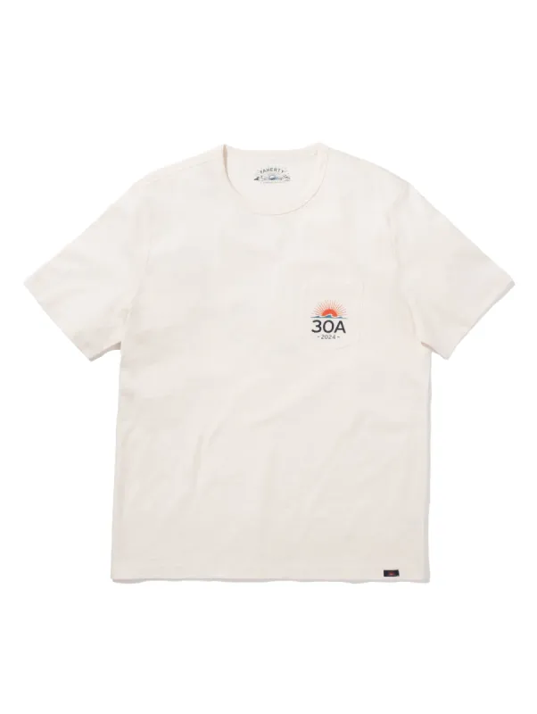 Rosemary Beach Short-Sleeve Crew T-Shirt - White sold by Faherty