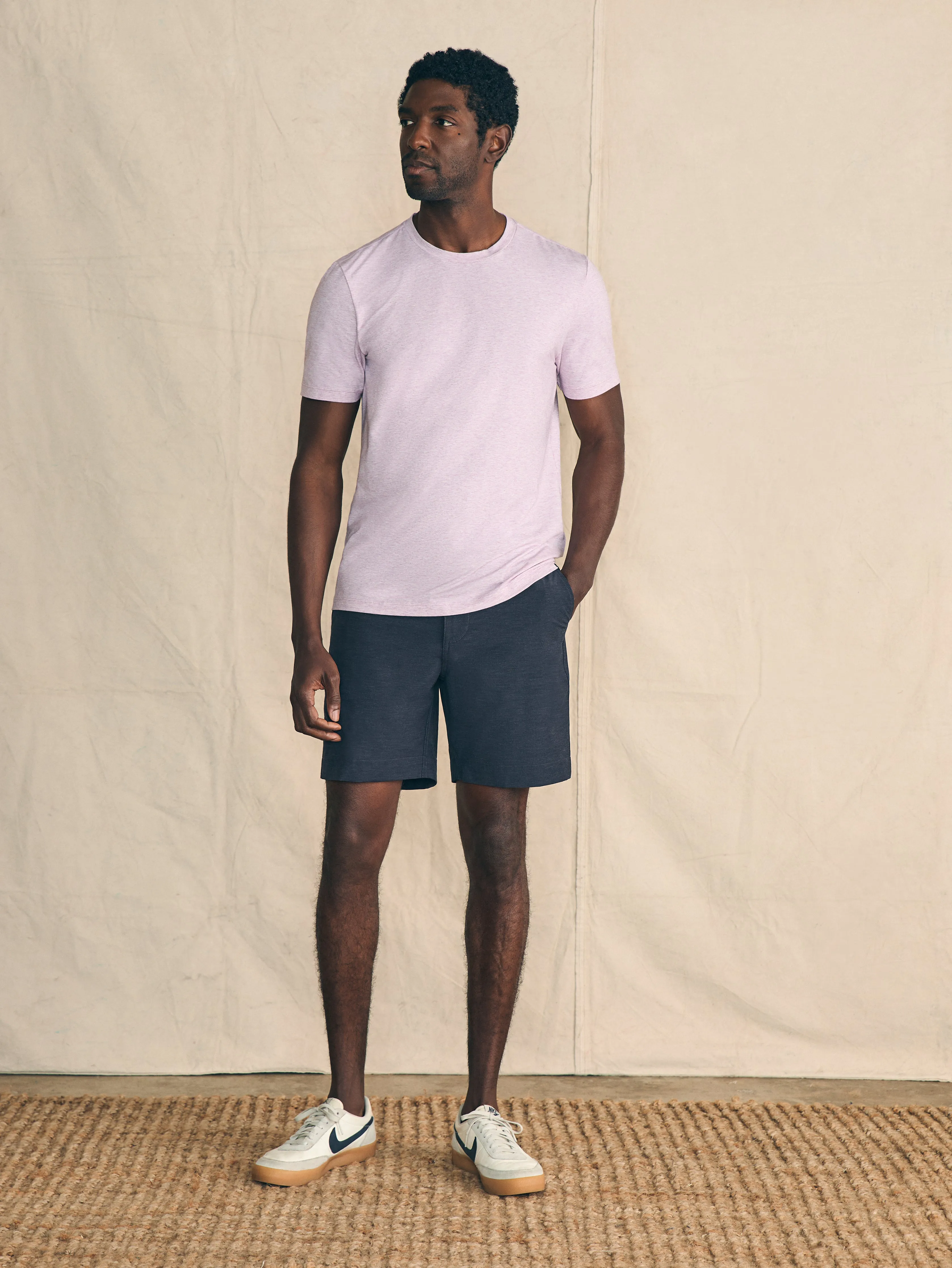 Movement™ Short-Sleeve T-Shirt - Lavender Heather sold by Faherty product image thumbnail 3