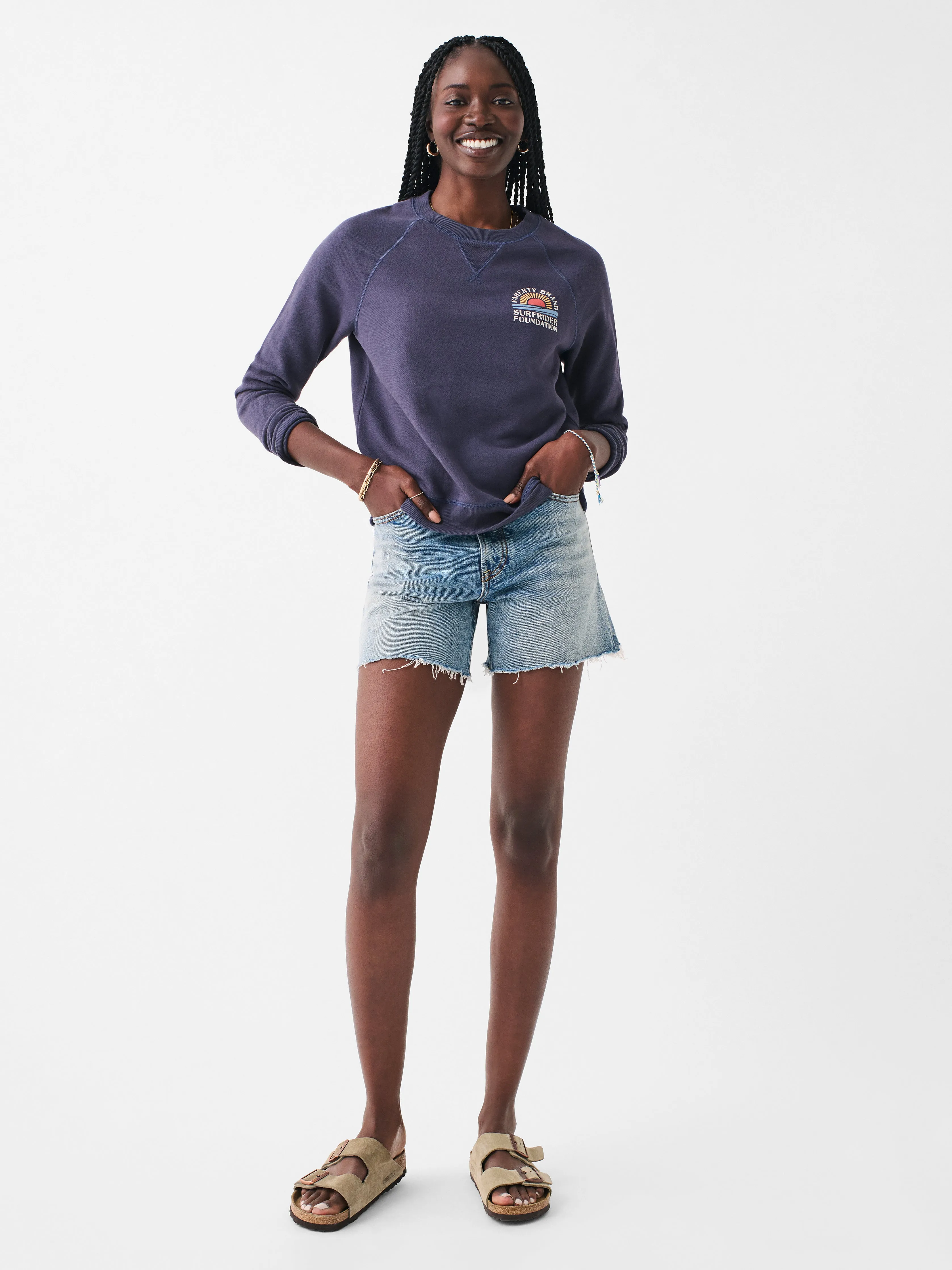 Faherty X Surfrider Sweatshirt - Blue Nights sold by Faherty product image thumbnail 5