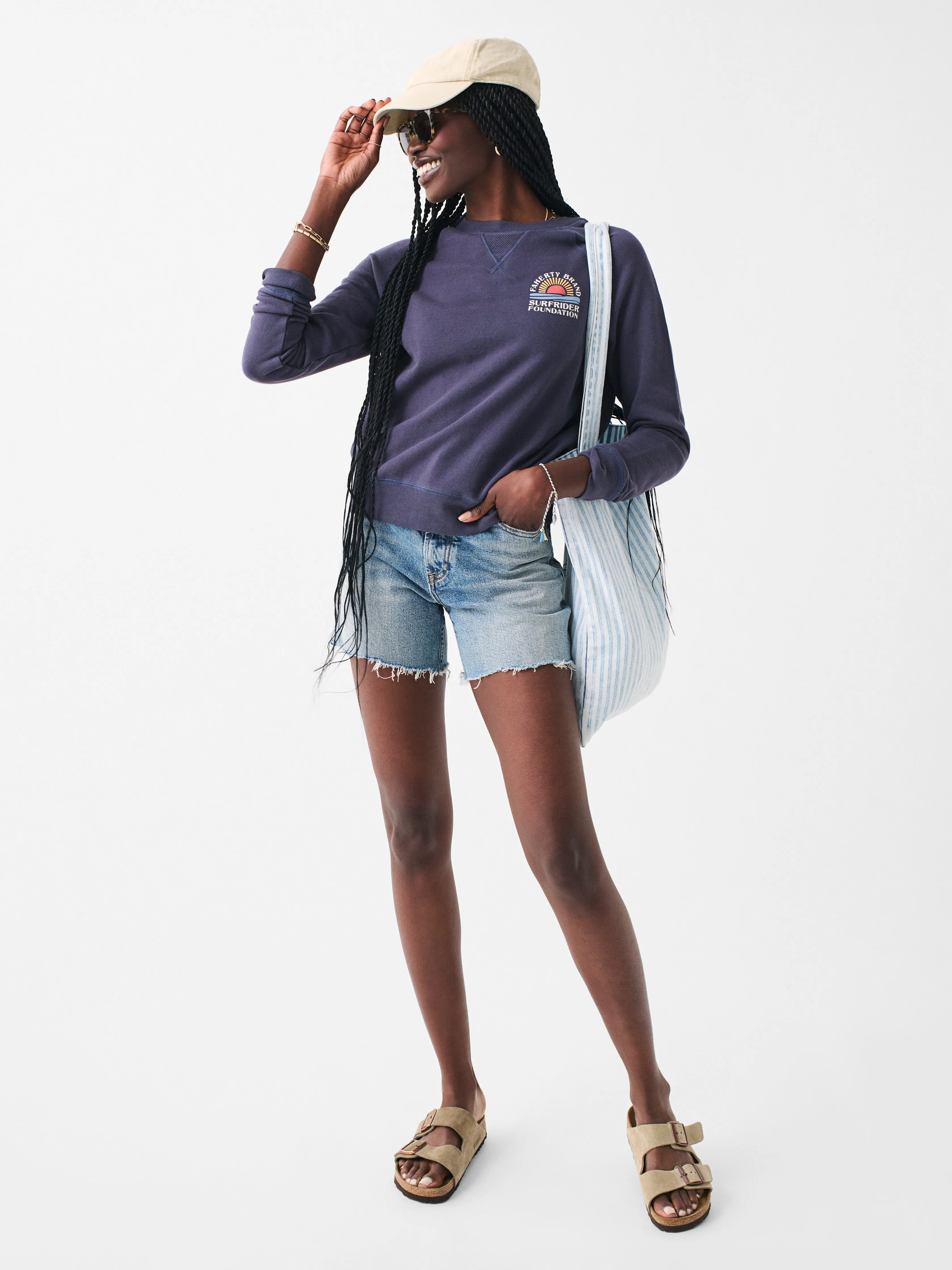 Faherty X Surfrider Sweatshirt - Blue Nights sold by Faherty product image thumbnail 2