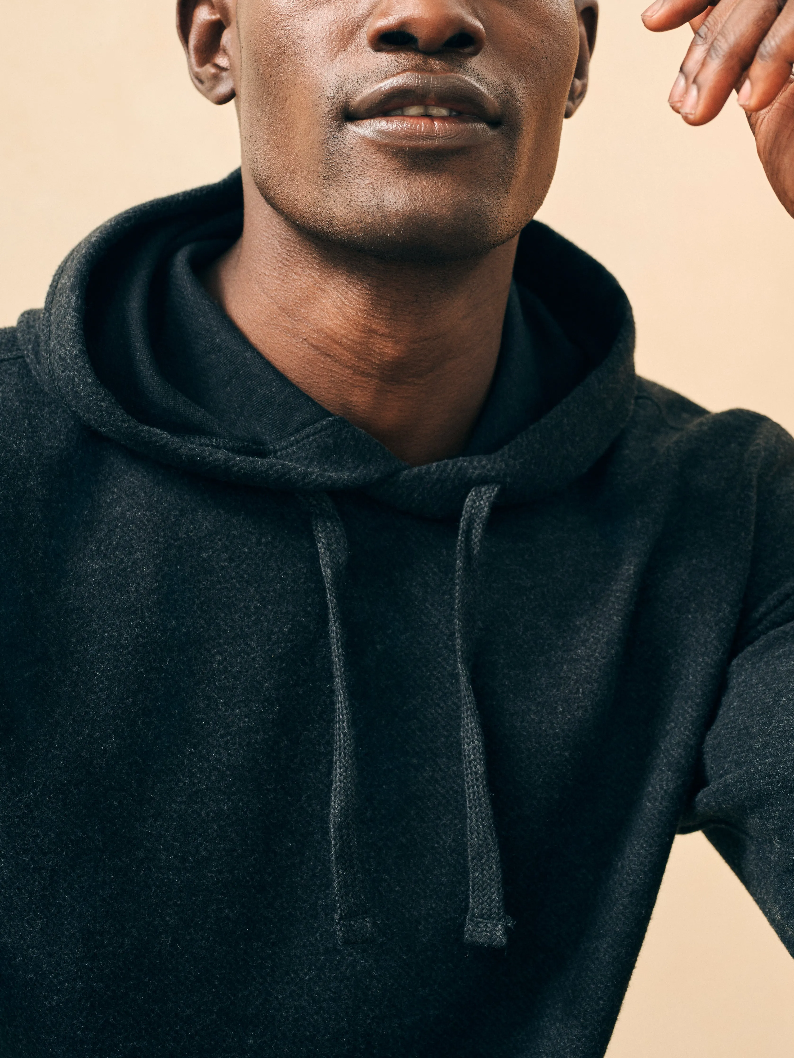 Legend™ Sweater Hoodie - Heathered Black Twill sold by Faherty product image thumbnail 2