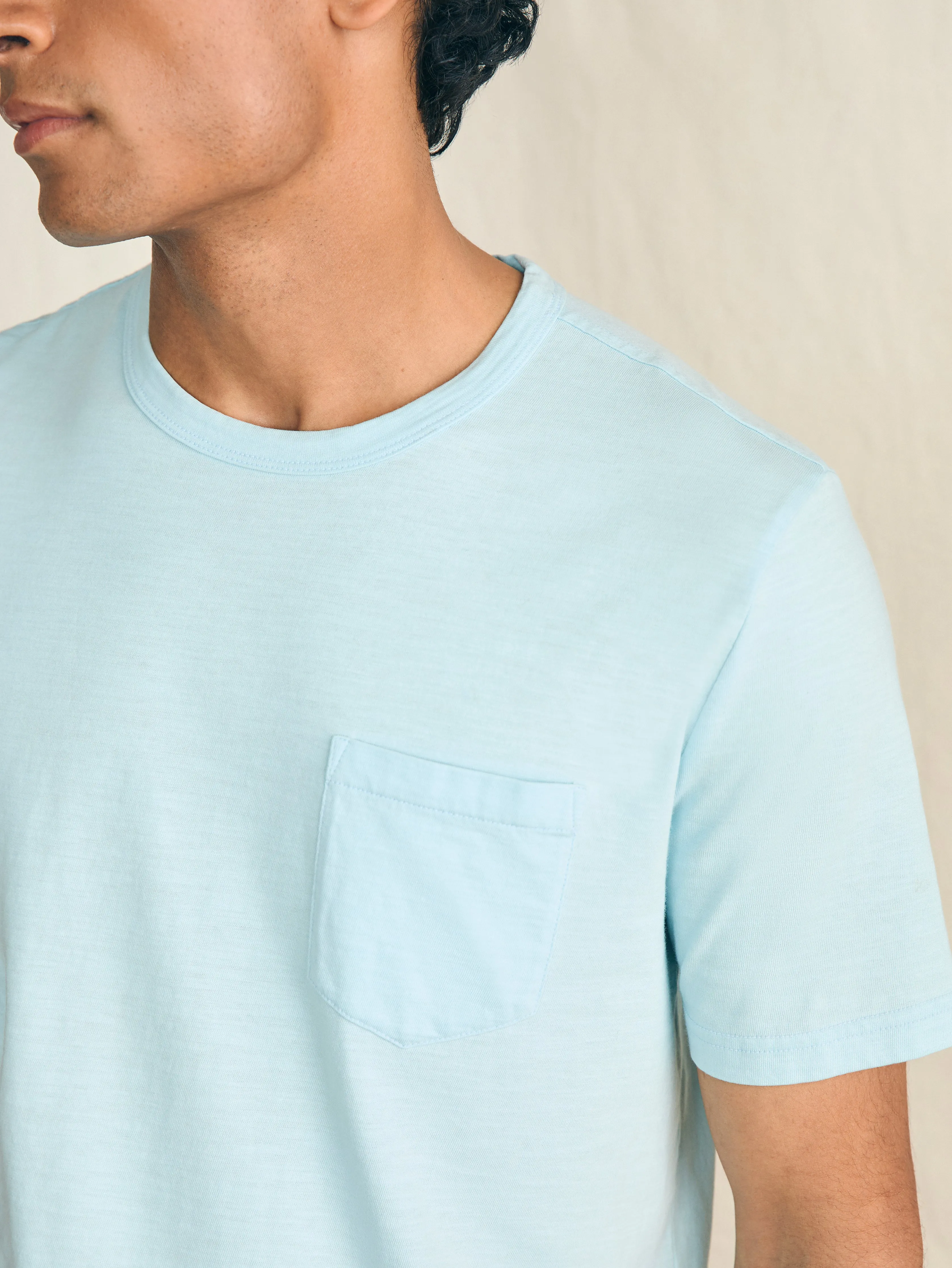 Sunwashed Pocket Tee - Blue Oasis sold by Faherty product image thumbnail 2