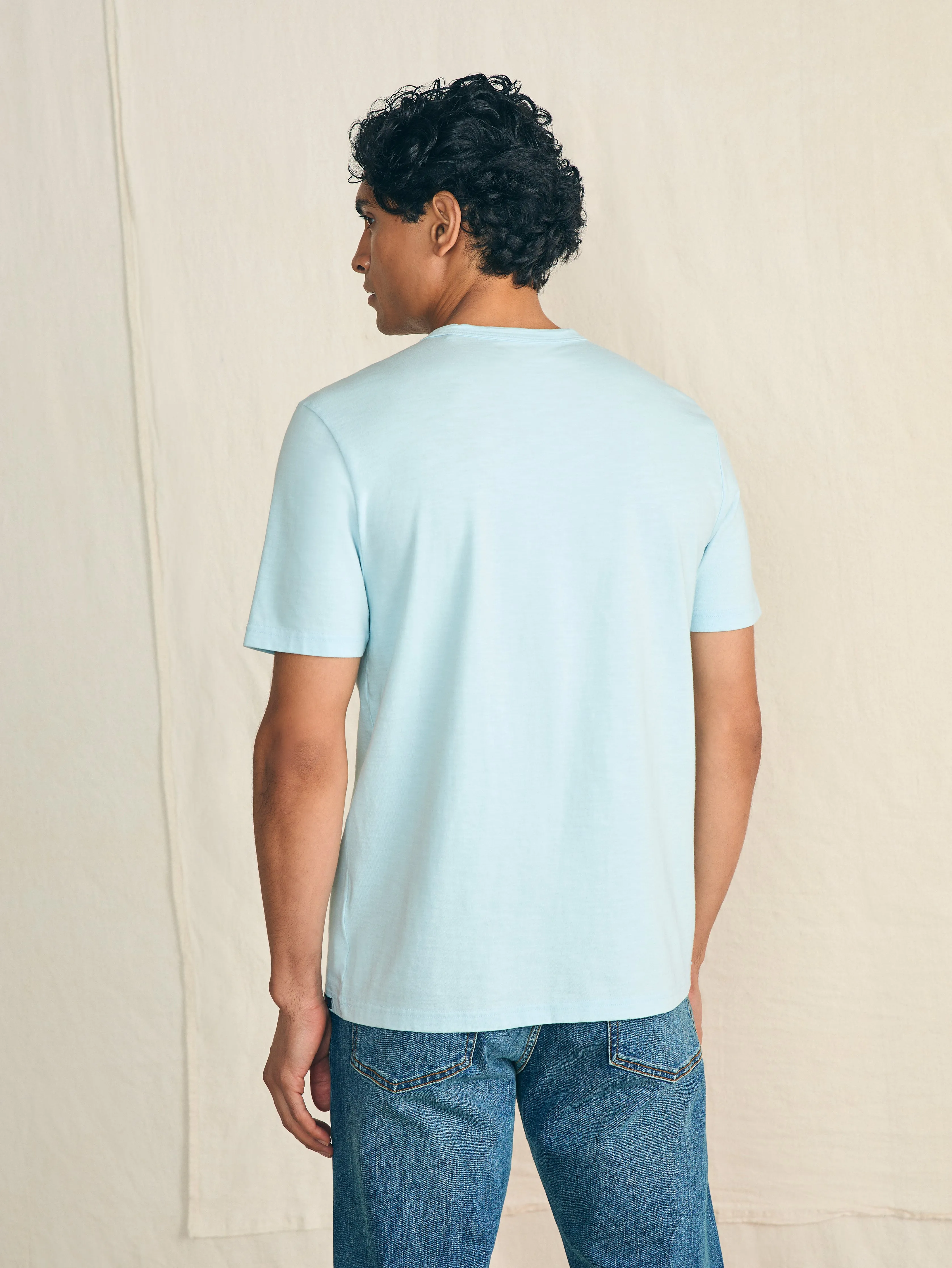 Sunwashed Pocket Tee - Blue Oasis sold by Faherty product image thumbnail 5