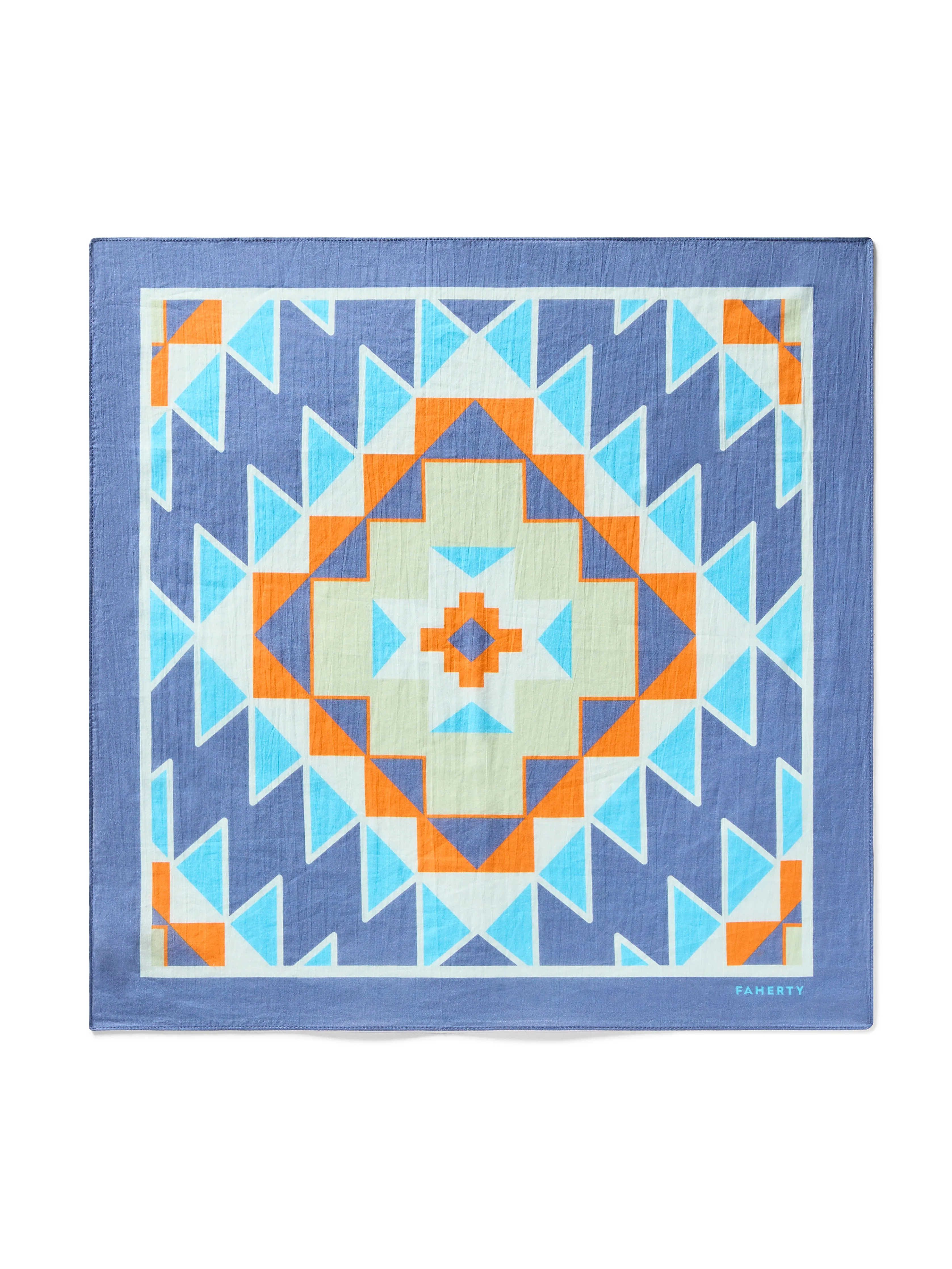 B.YELLOWTAIL Bandana - Blue sold by Faherty