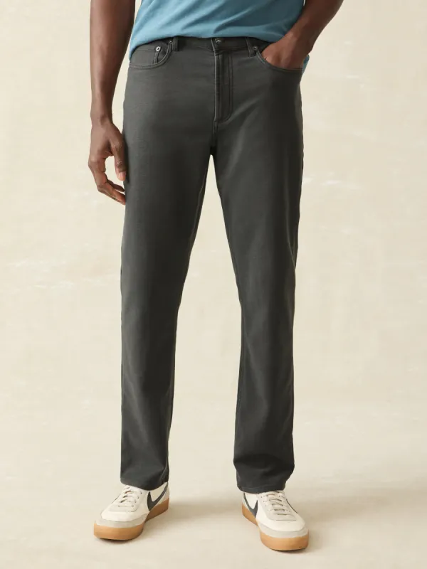 Stretch Terry 5-Pocket Athletic Fit Pant - Onyx Black sold by Faherty