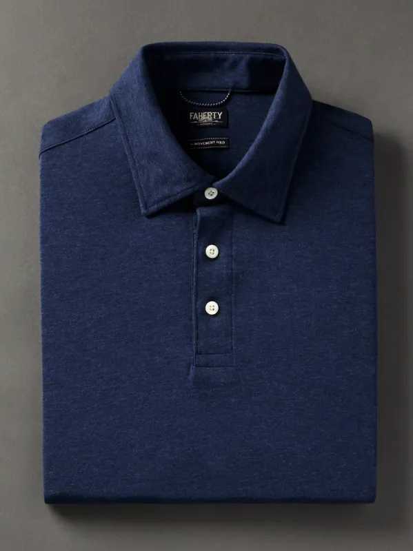 Short-Sleeve Movement™ Polo Shirt - Great Falls Heather sold by Faherty