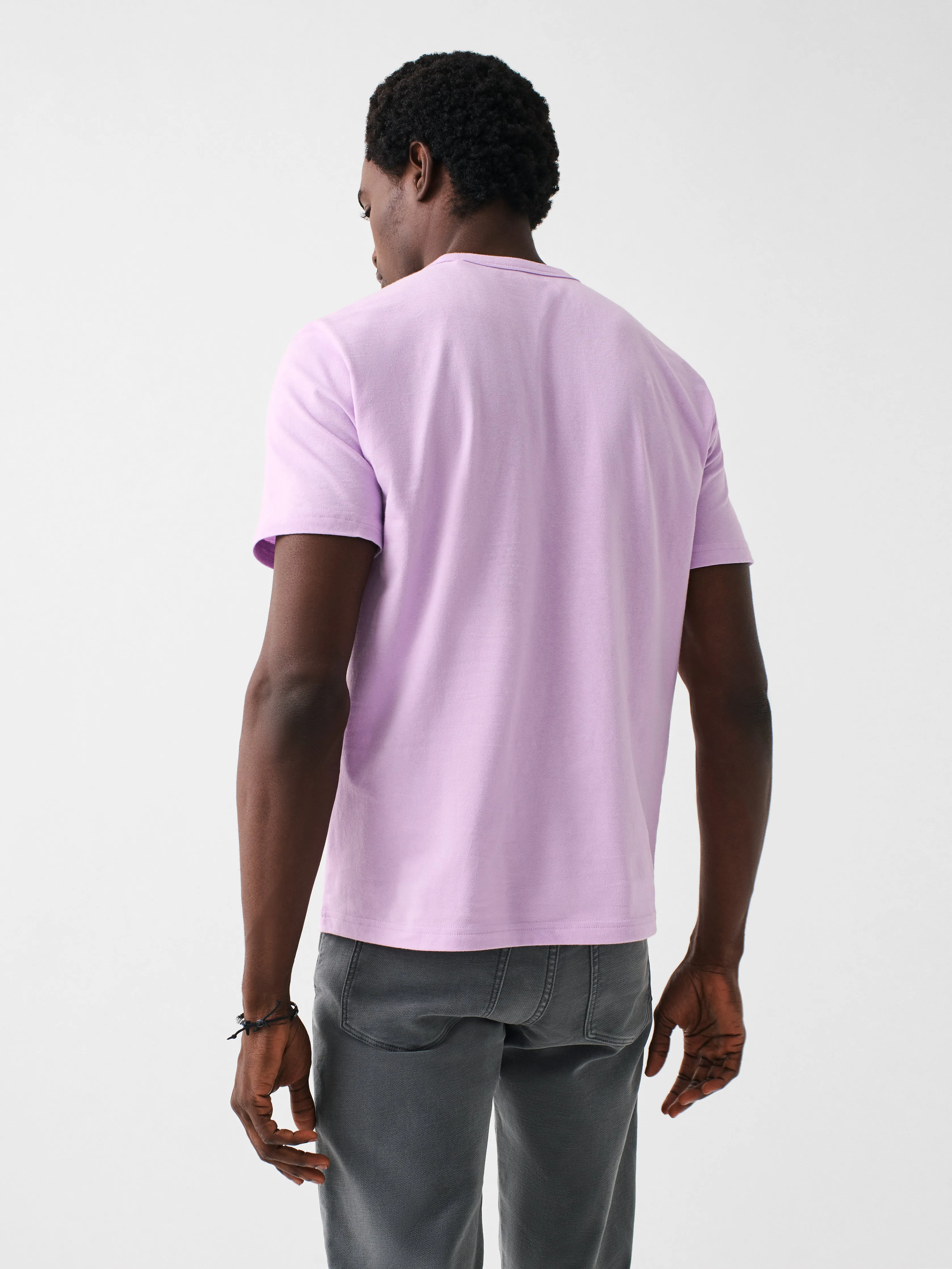 Spring Lake Short-Sleeve Crew Lakers T-Shirt - Faded Lilac sold by Faherty product image thumbnail 5
