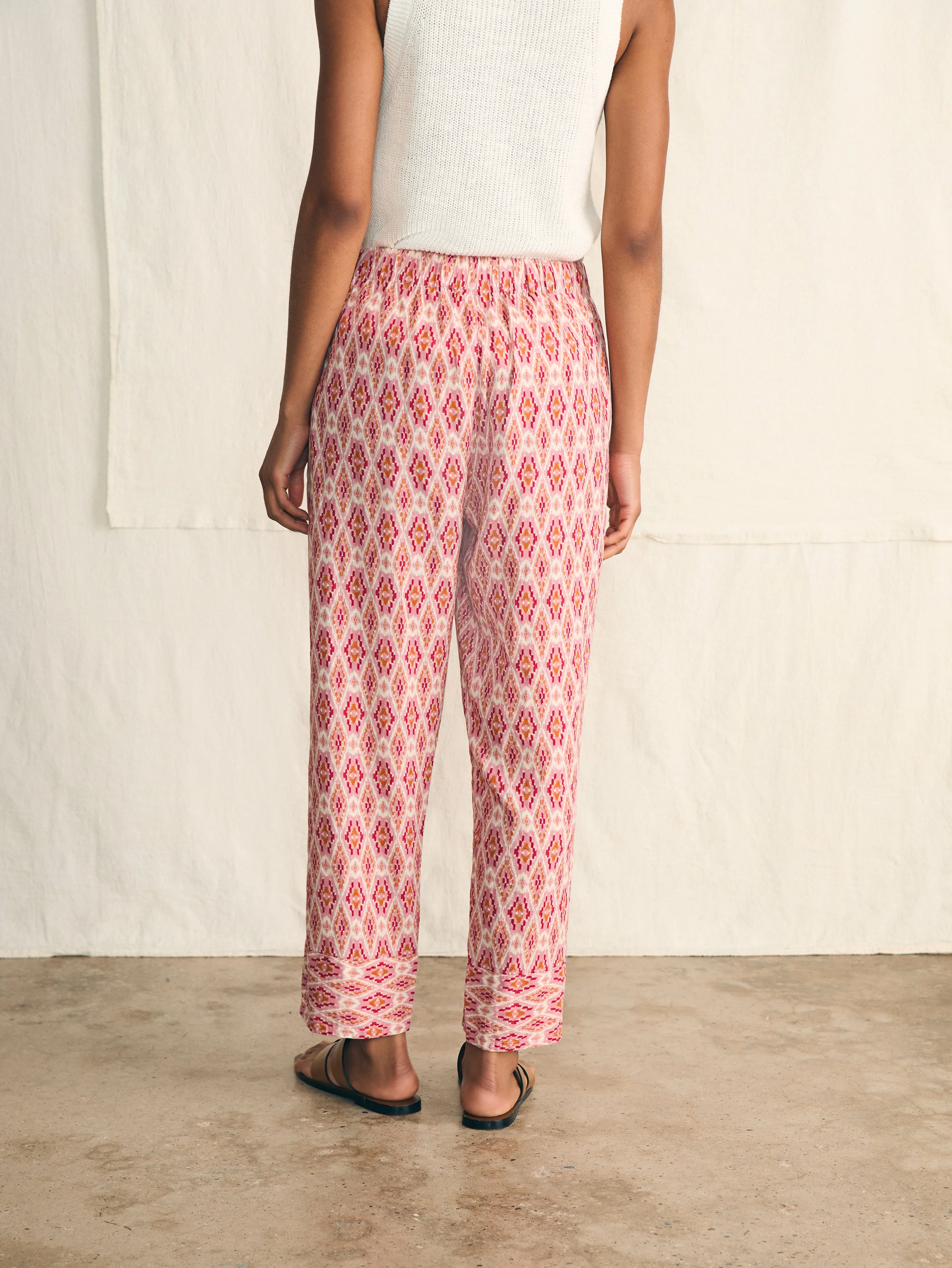 Pacific Beach Linen Pant - Clara Ikat sold by Faherty product image thumbnail 5
