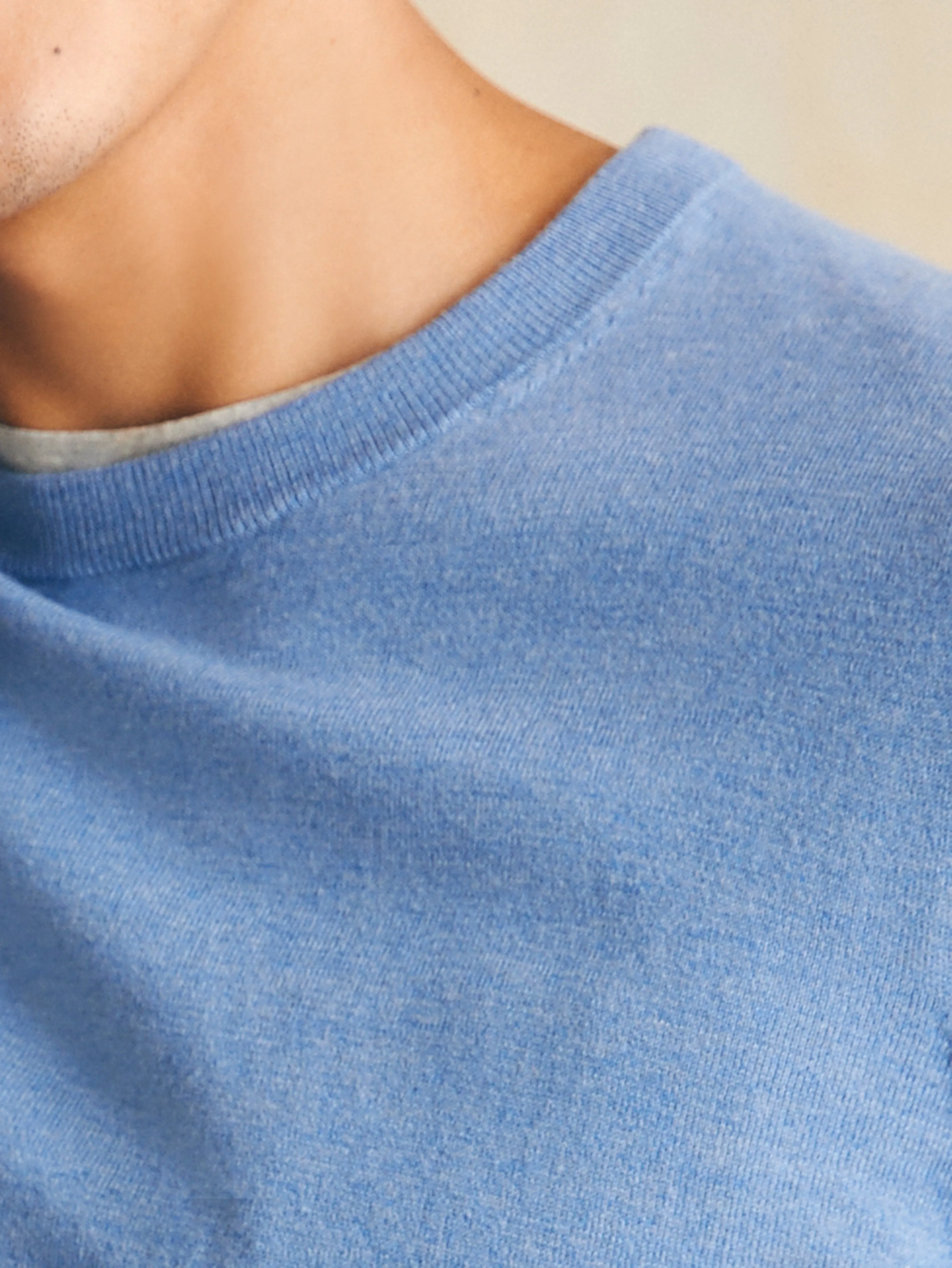 Movement™ Crewneck Sweater - Azure Sky Heather sold by Faherty product image thumbnail 2