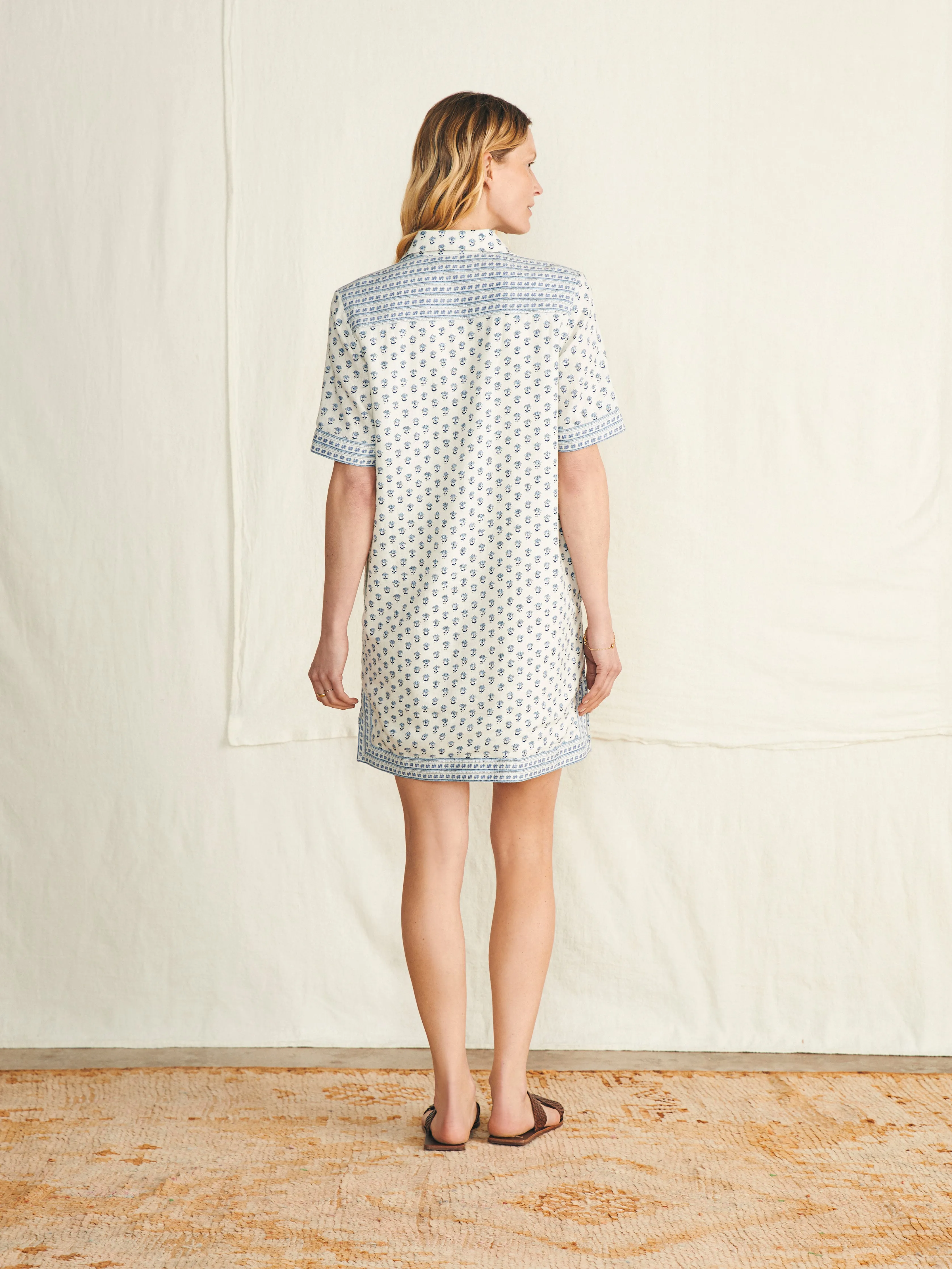 Rae Dress - White Lotus Floral Print sold by Faherty product image thumbnail 5