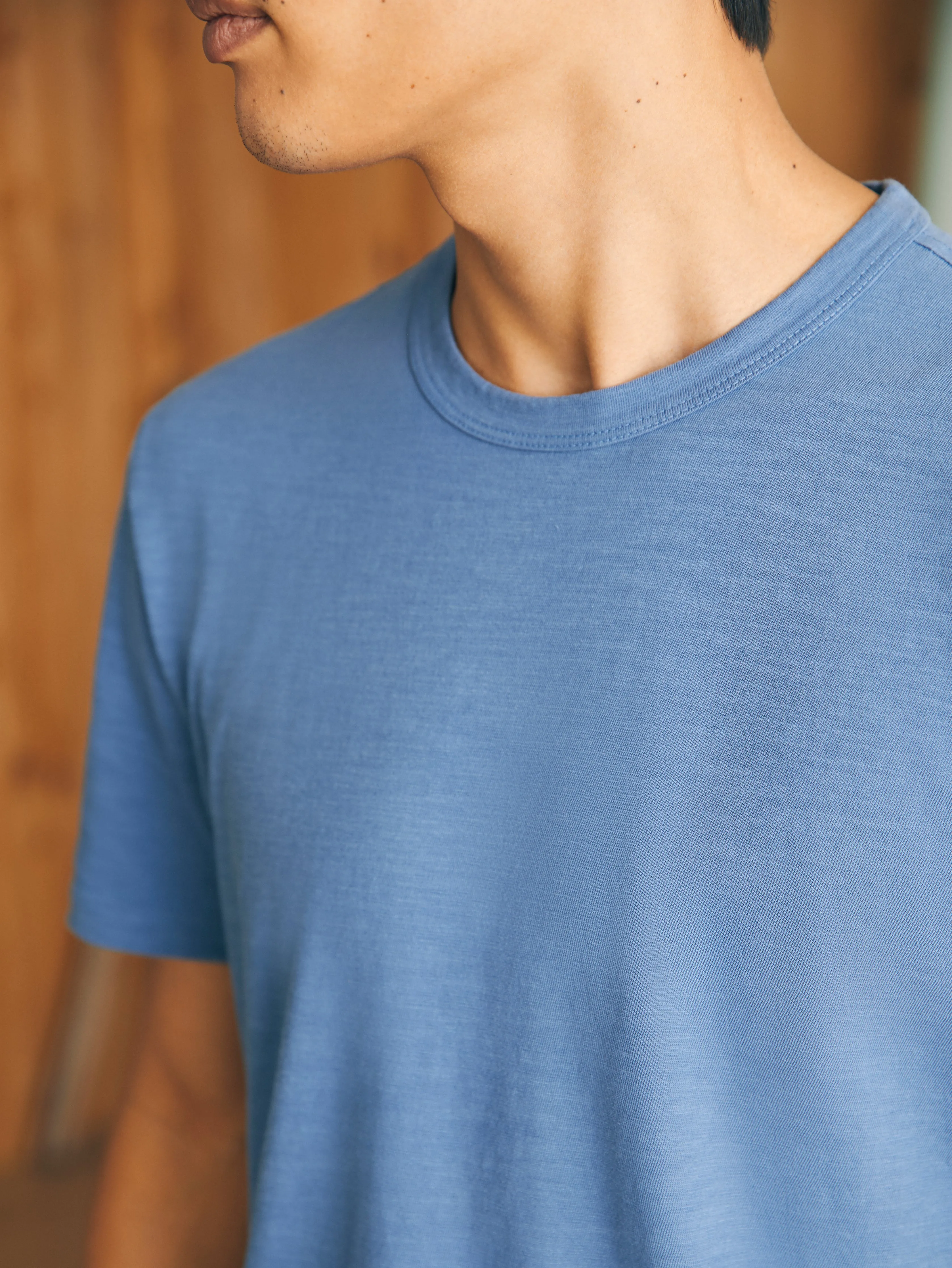 Sunwashed Tee (Tall) - Blue Horizon sold by Faherty product image thumbnail 3