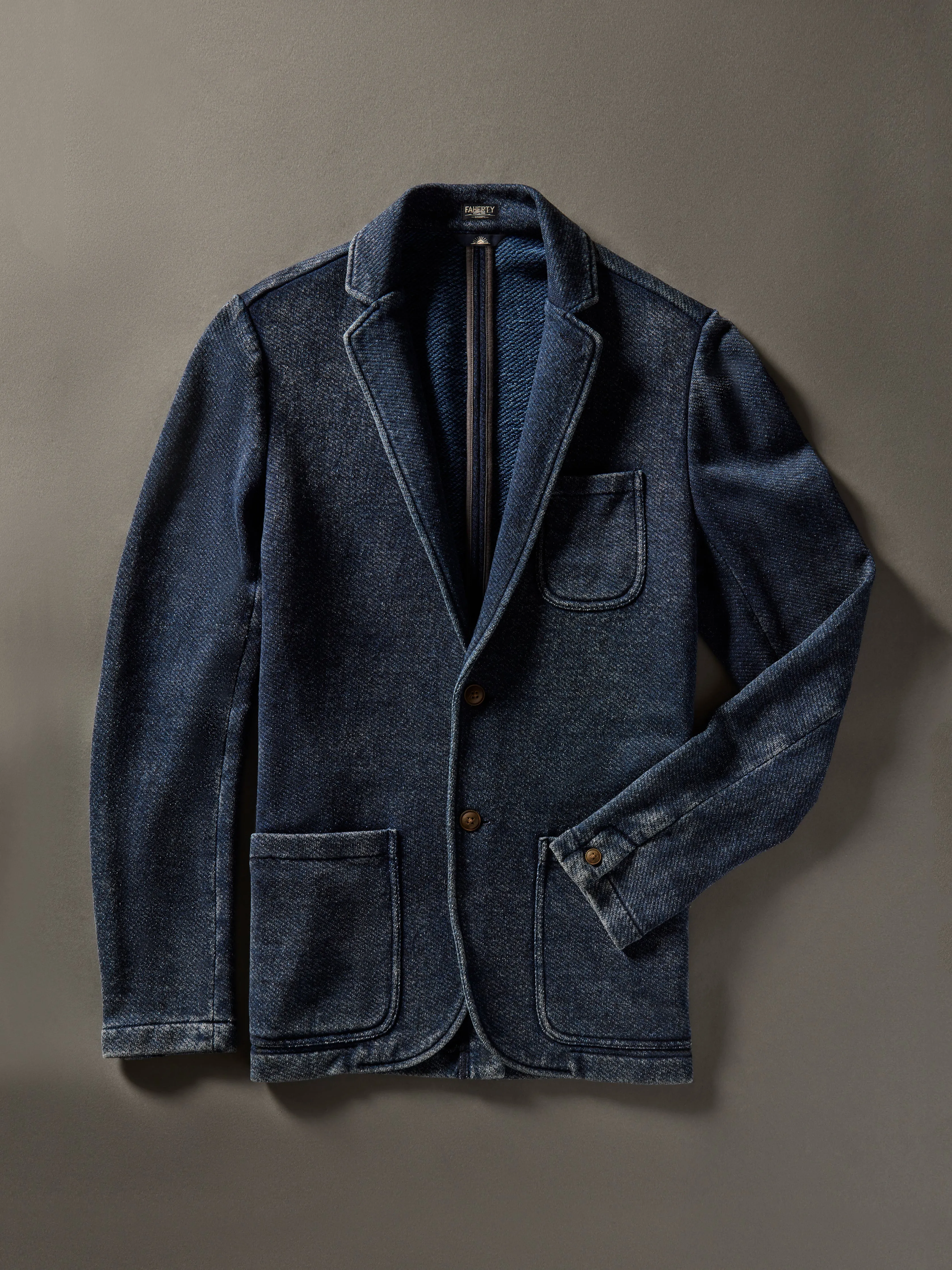 Inlet Knit Blazer - Hendricks Indigo Wash sold by Faherty
