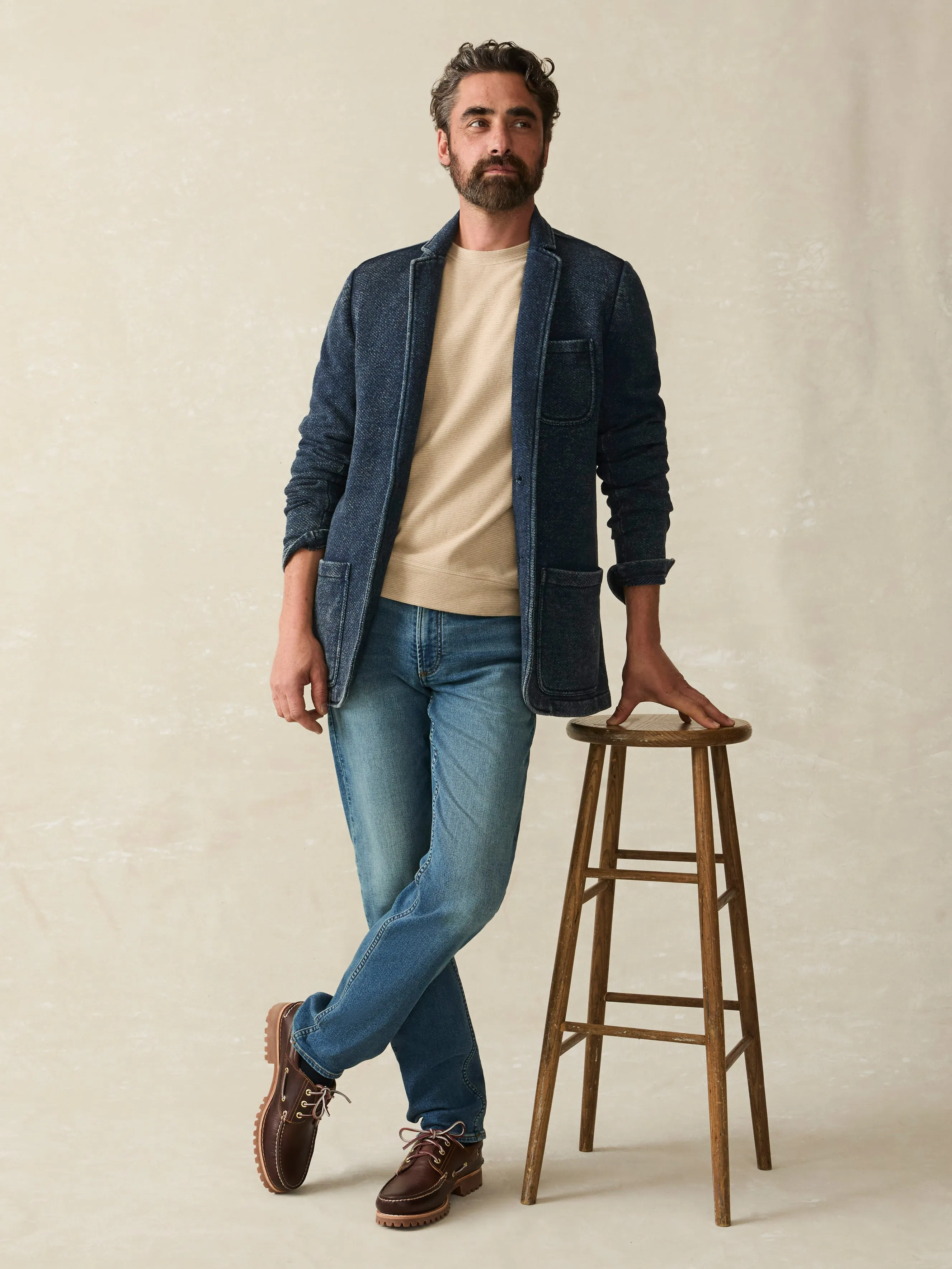Inlet Knit Blazer - Hendricks Indigo Wash sold by Faherty product image thumbnail 4