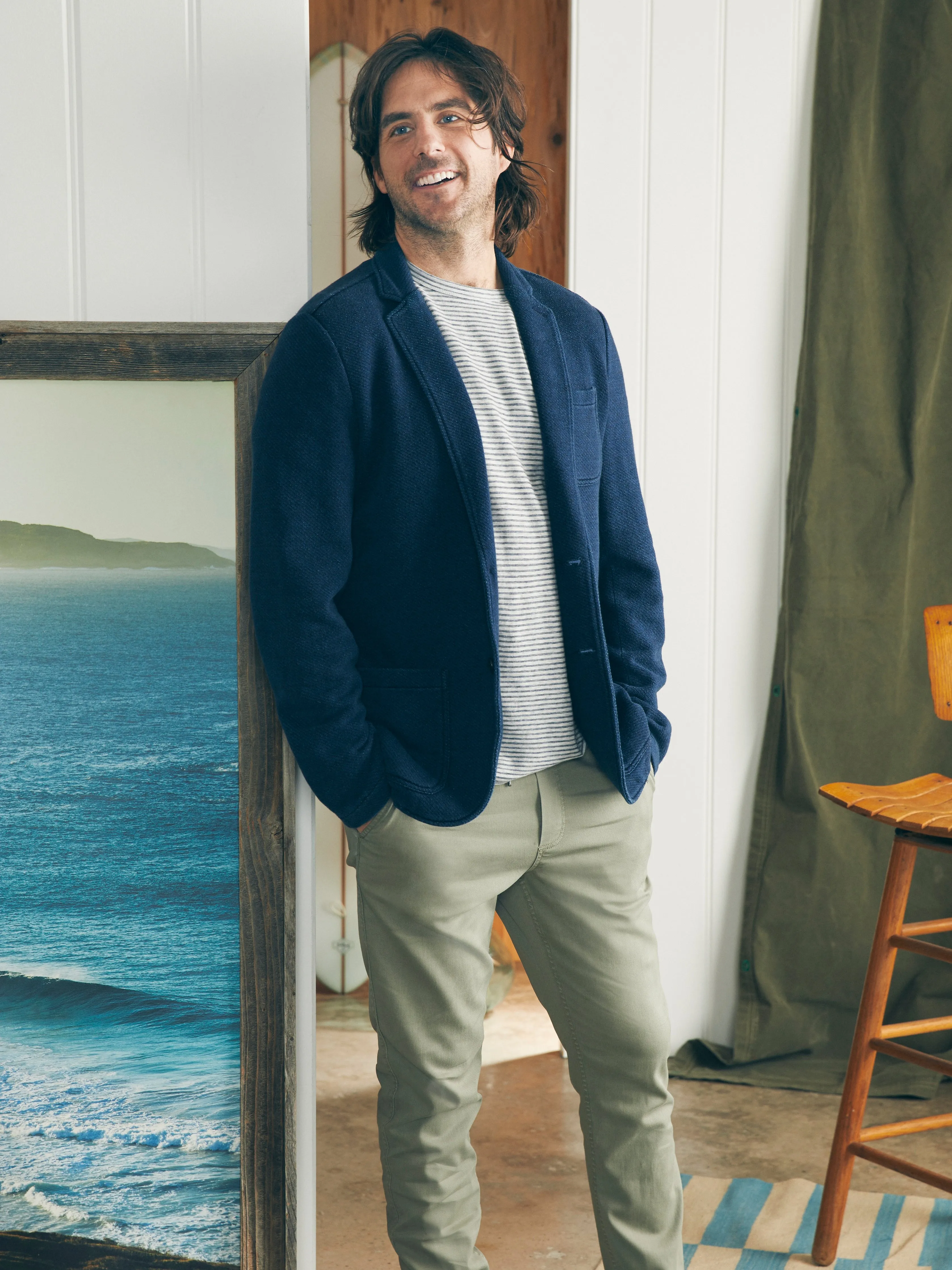 Inlet Knit Blazer - Hendricks Indigo Wash sold by Faherty product image thumbnail 2