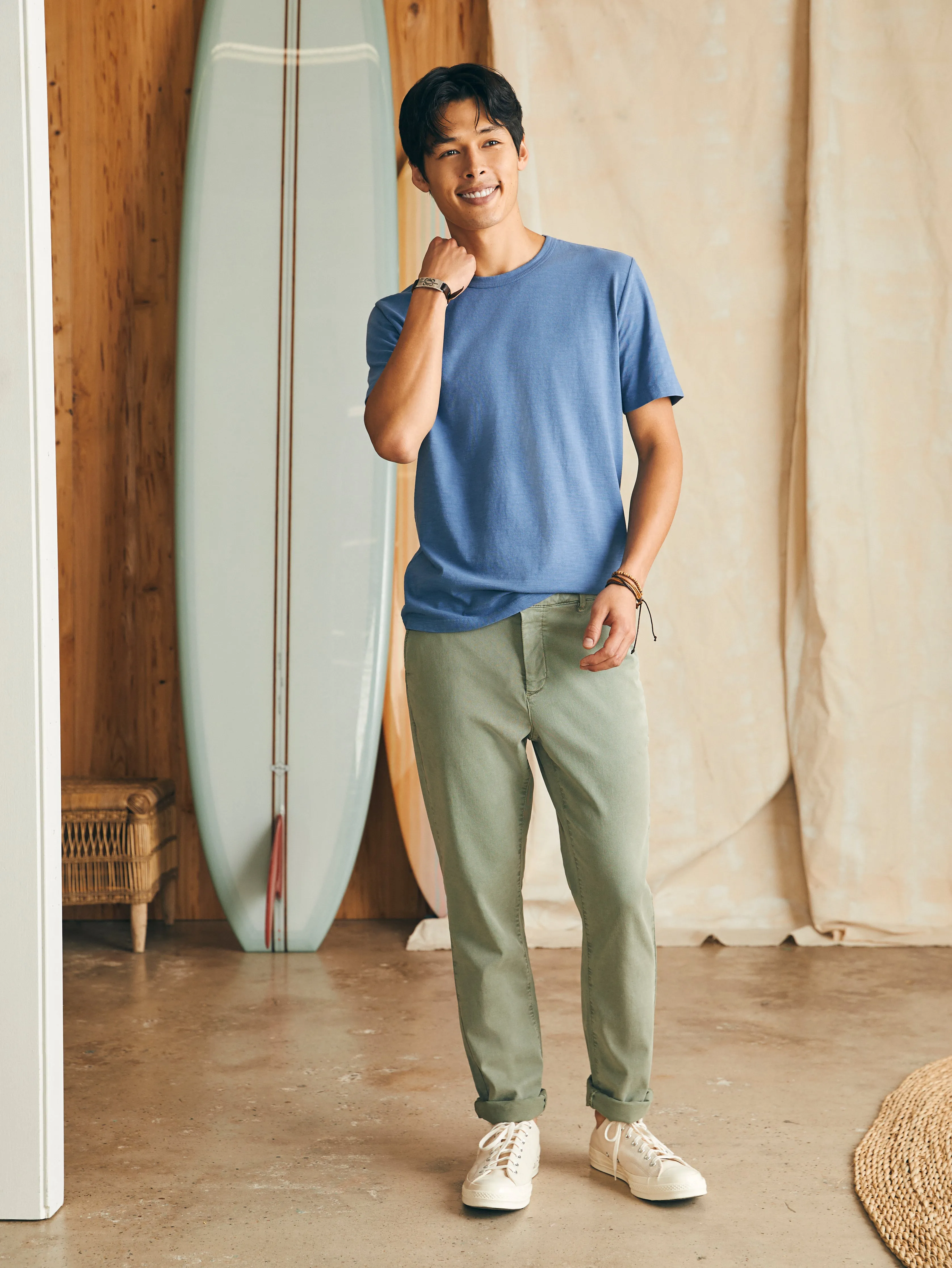 Sunwashed Tee (Tall) - Blue Horizon sold by Faherty product image thumbnail 4