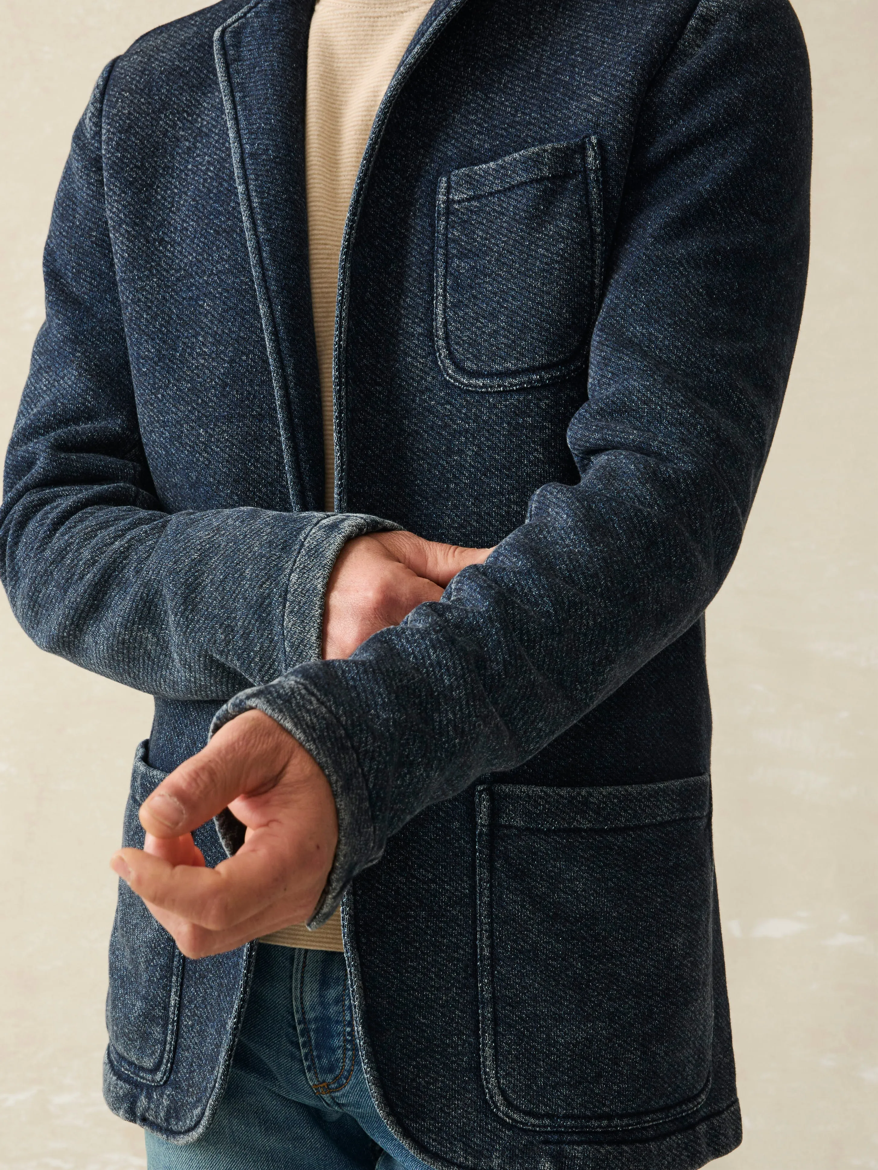 Inlet Knit Blazer - Hendricks Indigo Wash sold by Faherty product image thumbnail 3