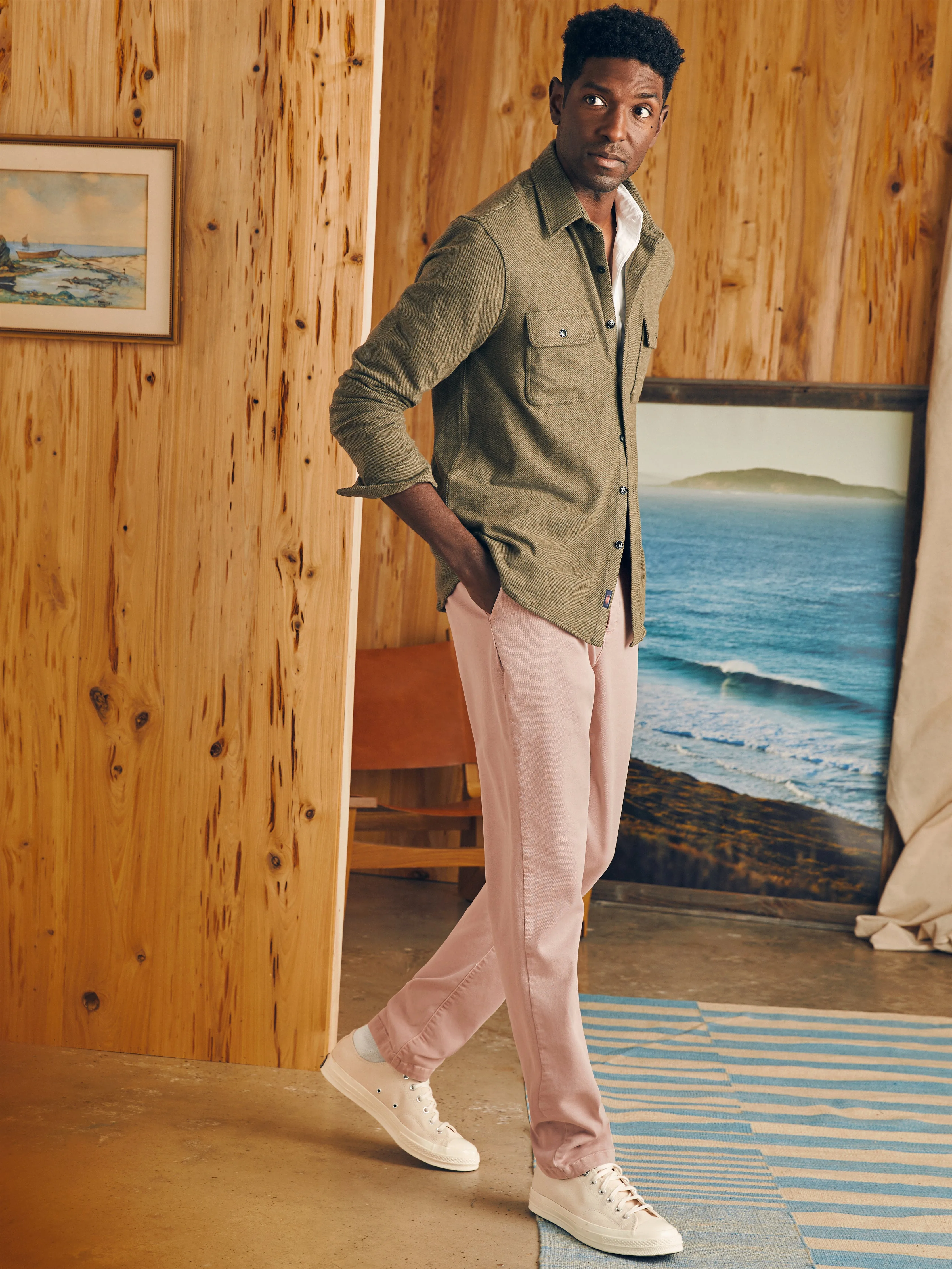 Coastline Stretch Chino (34" Inseam) - Spring Quartz sold by Faherty product image thumbnail 5