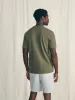 Sunwashed Tee - Olive sold by Faherty