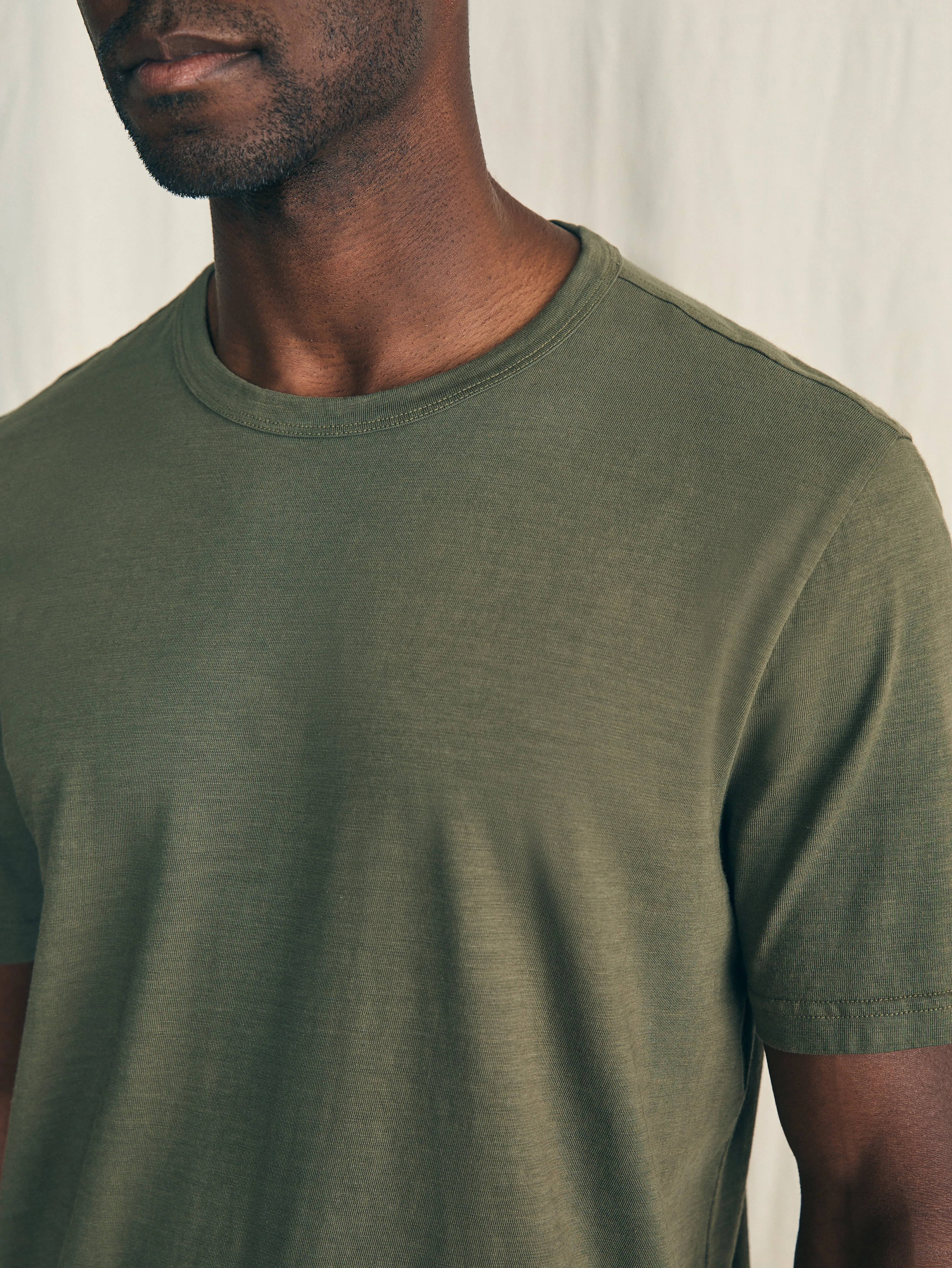Sunwashed Tee - Olive sold by Faherty product image thumbnail 2