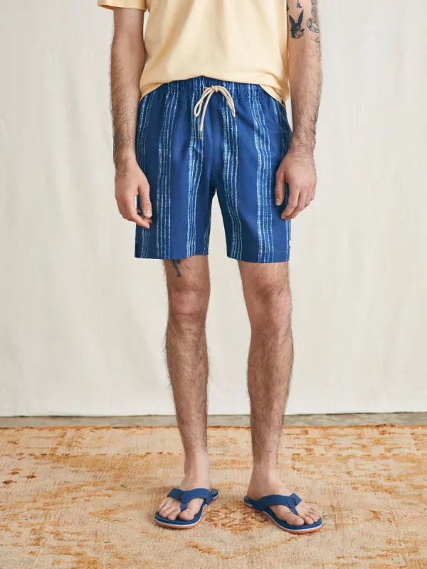 Sunwashed Trunk - Barlow Ocean Stripe sold by Faherty