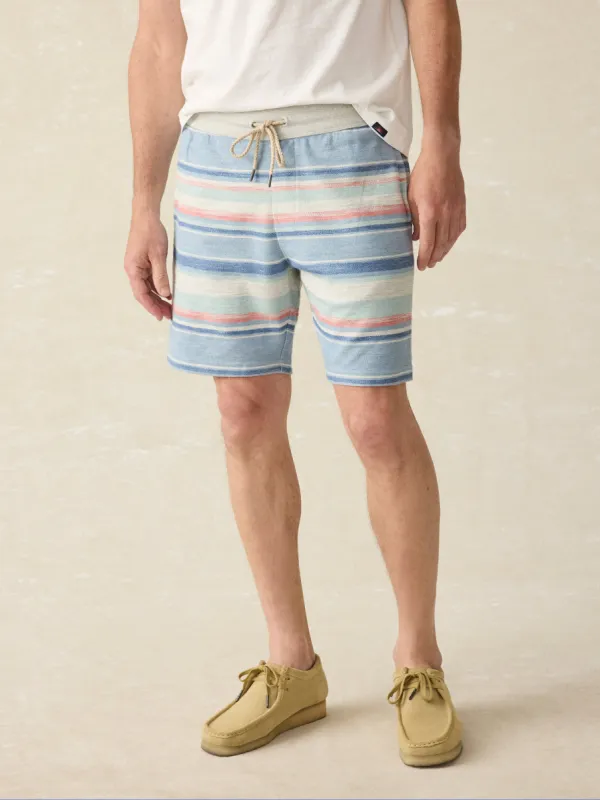 Whitewater Stripe Sweatshort - Pacific Rise Stripe sold by Faherty