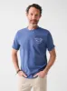 Spring Lake Short-Sleeve Crew Pool Bar T-Shirt - Faded Navy sold by Faherty
