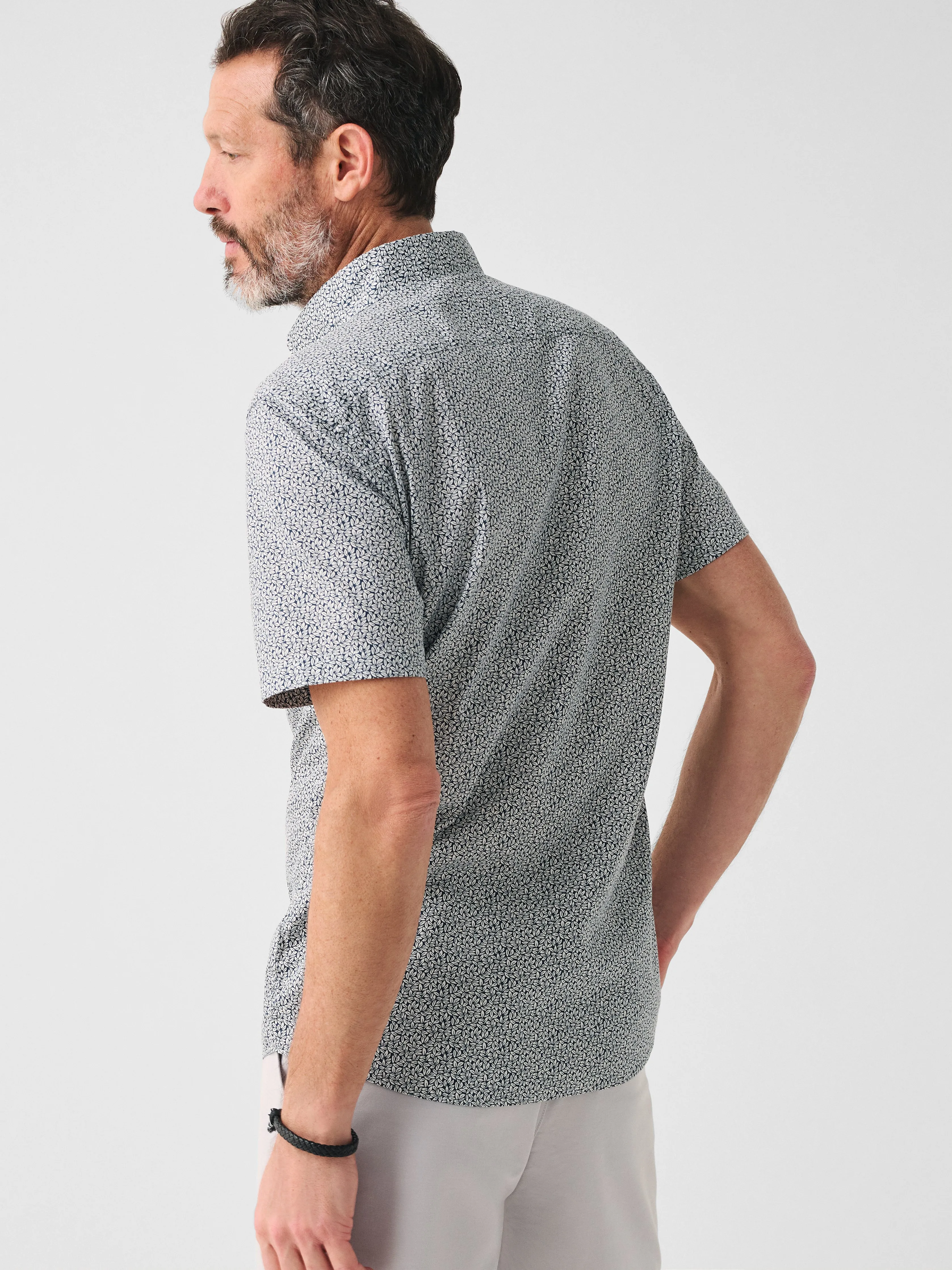 Movement™ Short-Sleeve Shirt - Atlantic Leaf Print sold by Faherty product image thumbnail 5