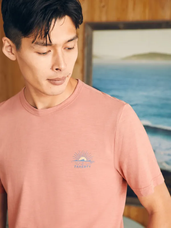 Sunwashed Graphic Tee - Faded Flag sold by Faherty