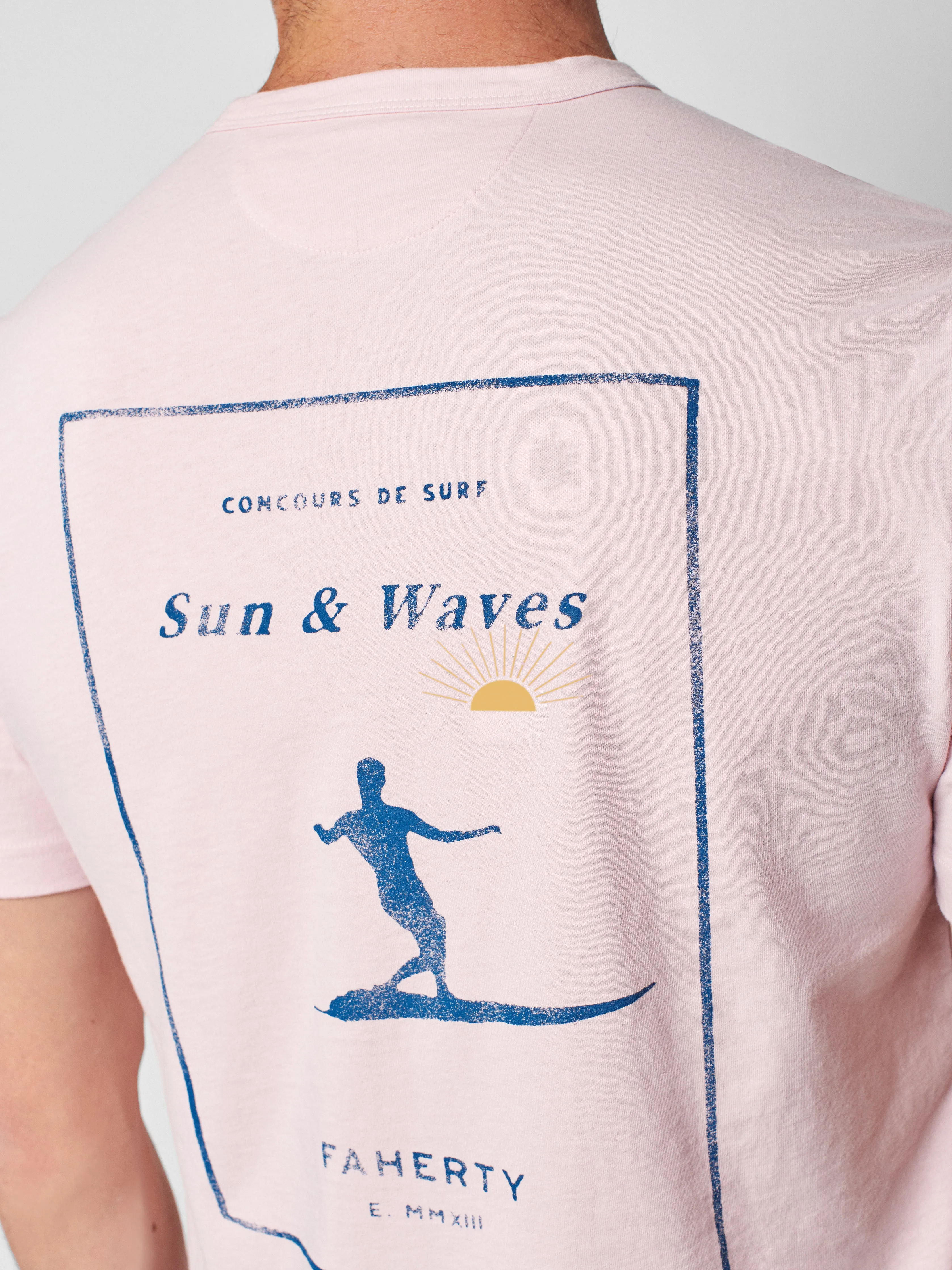 Graphic Cutback Tee - Faded Pink sold by Faherty product image thumbnail 2