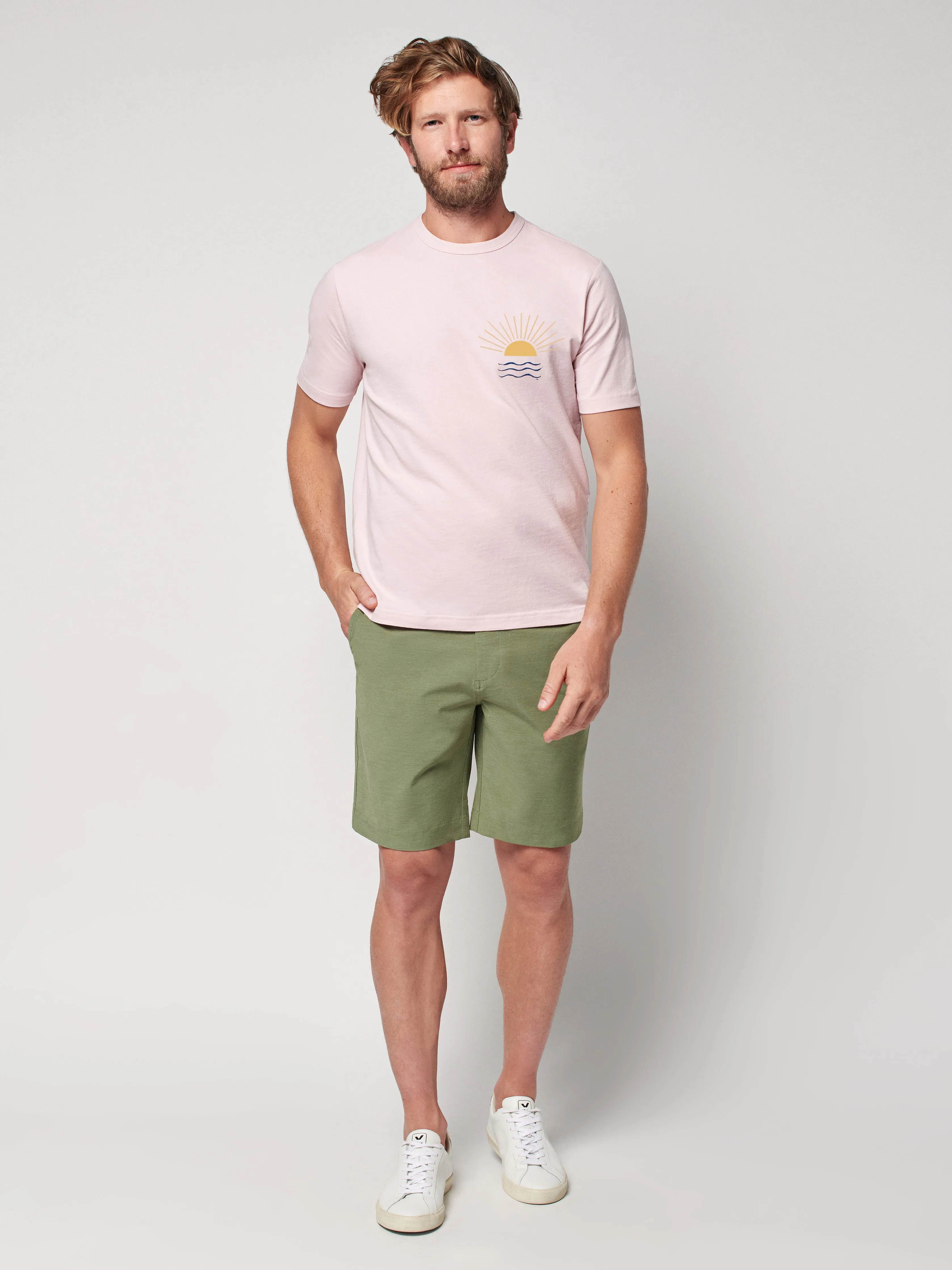 Graphic Cutback Tee - Faded Pink sold by Faherty product image thumbnail 4