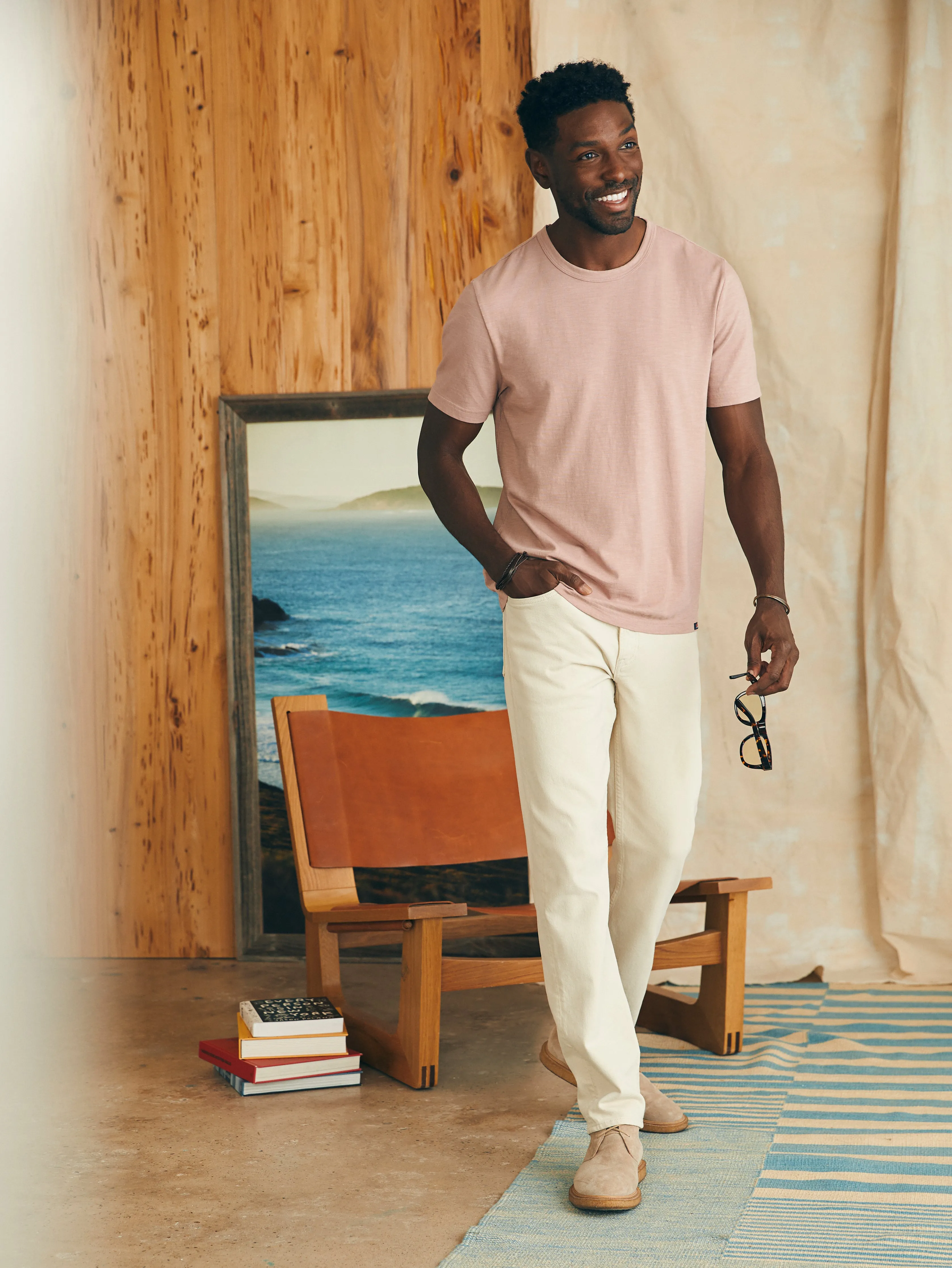 Sunwashed Tee - Spring Quartz sold by Faherty product image thumbnail 3