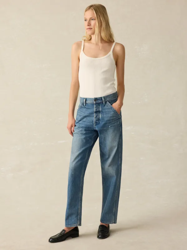 Pacific Pointelle Tank - Egret sold by Faherty