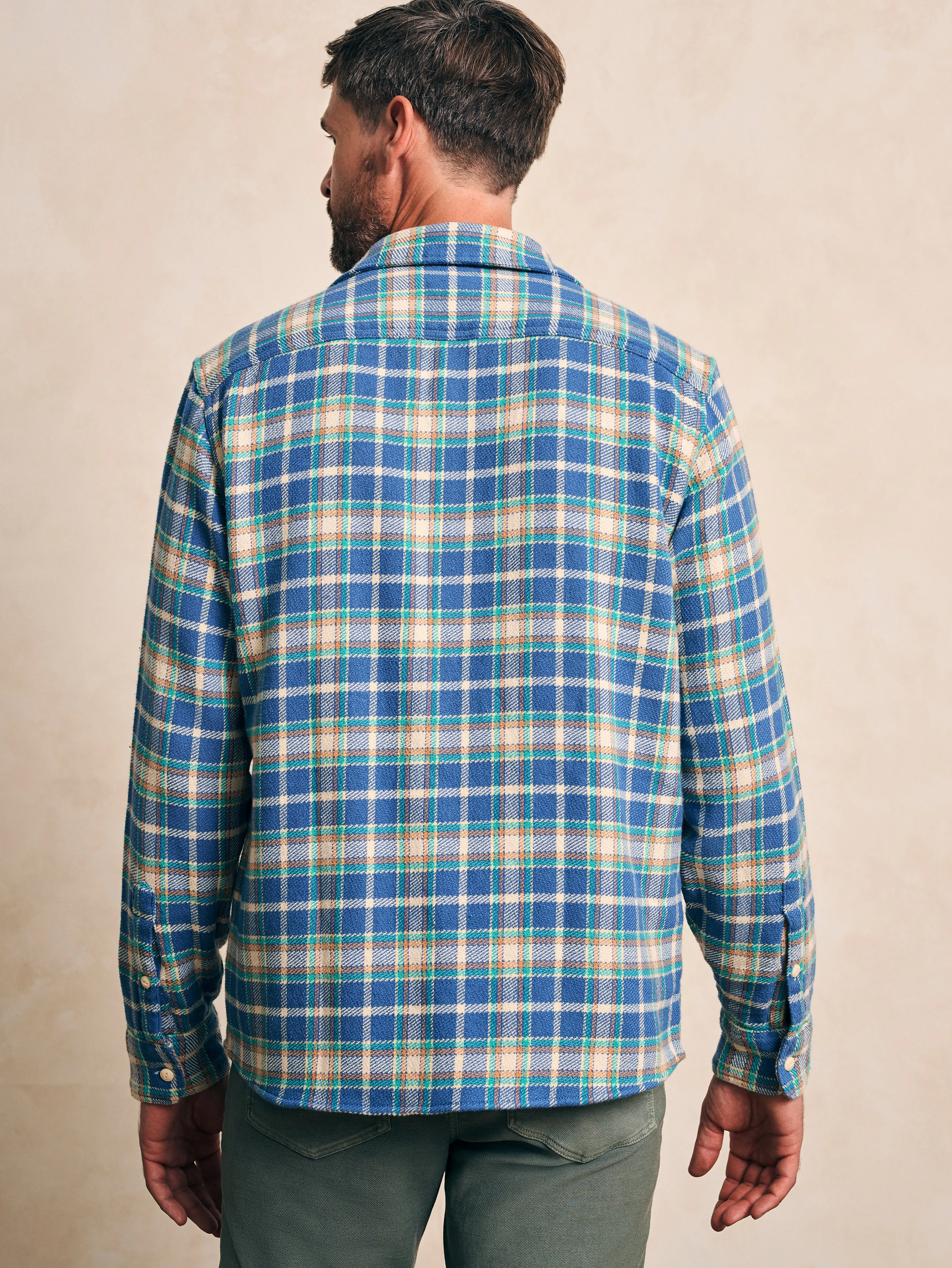 Surf Flannel - Landing Point Plaid sold by Faherty product image thumbnail 4