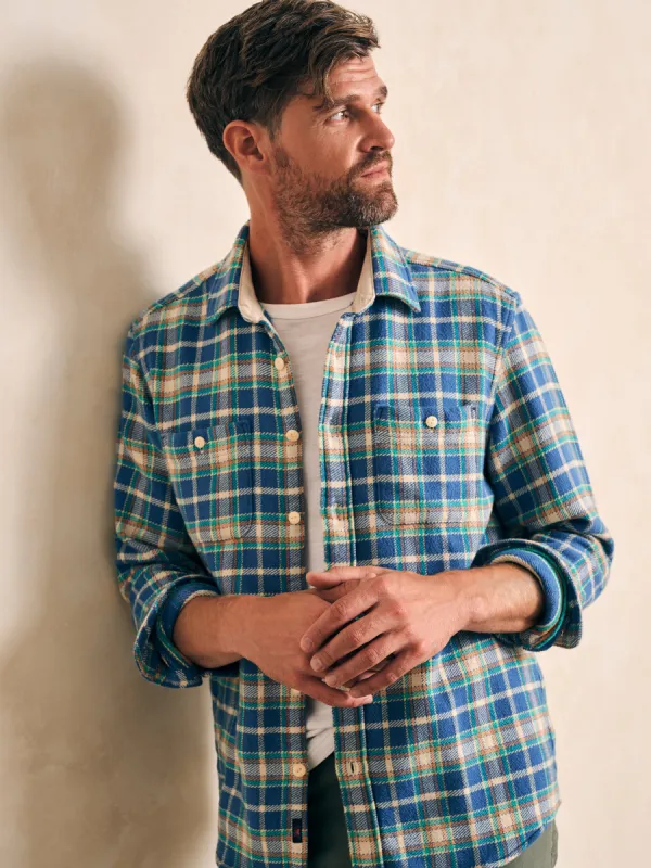 Surf Flannel - Landing Point Plaid sold by Faherty
