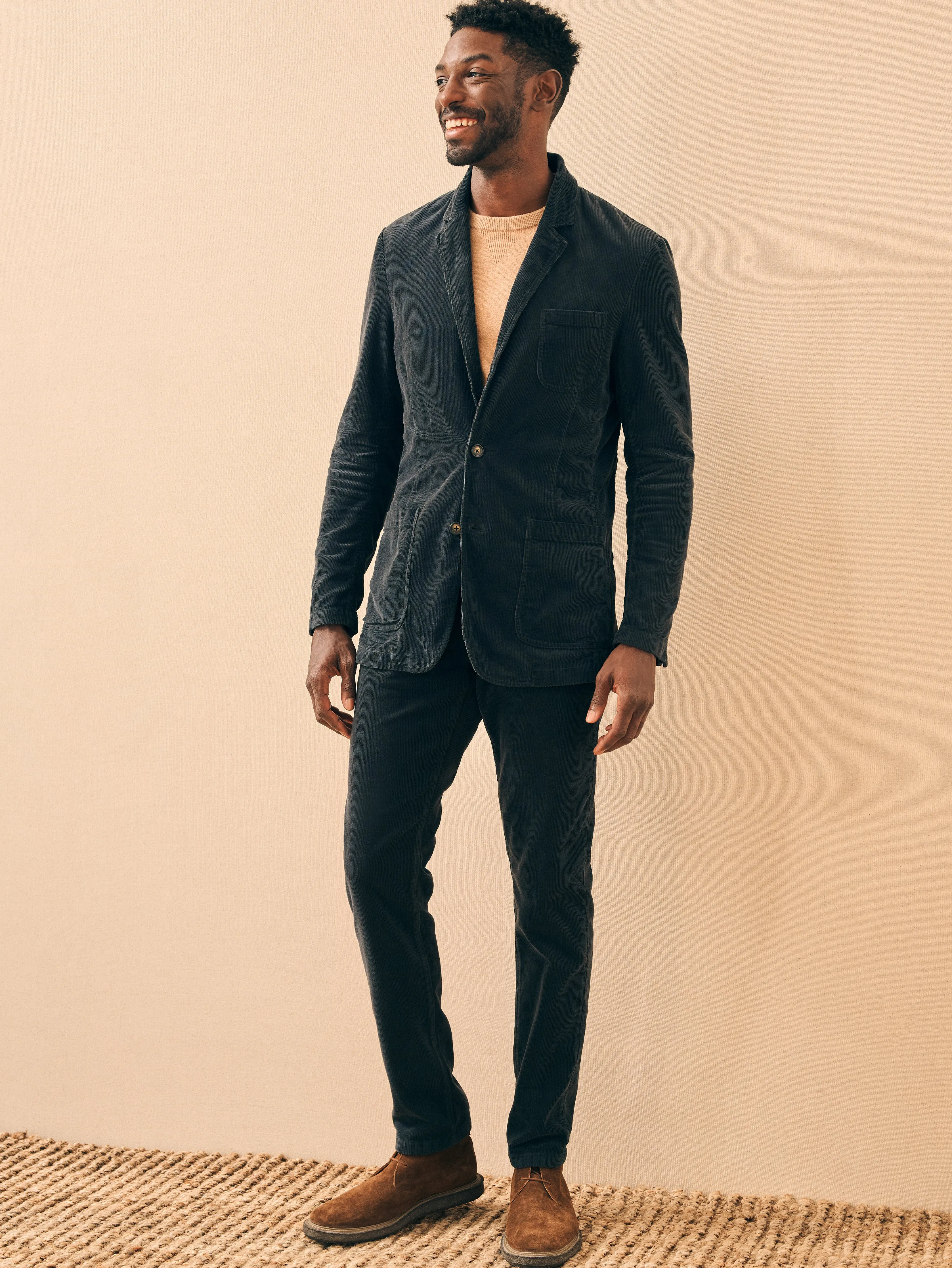 Stretch Corduroy Blazer - Midnight sold by Faherty product image thumbnail 3