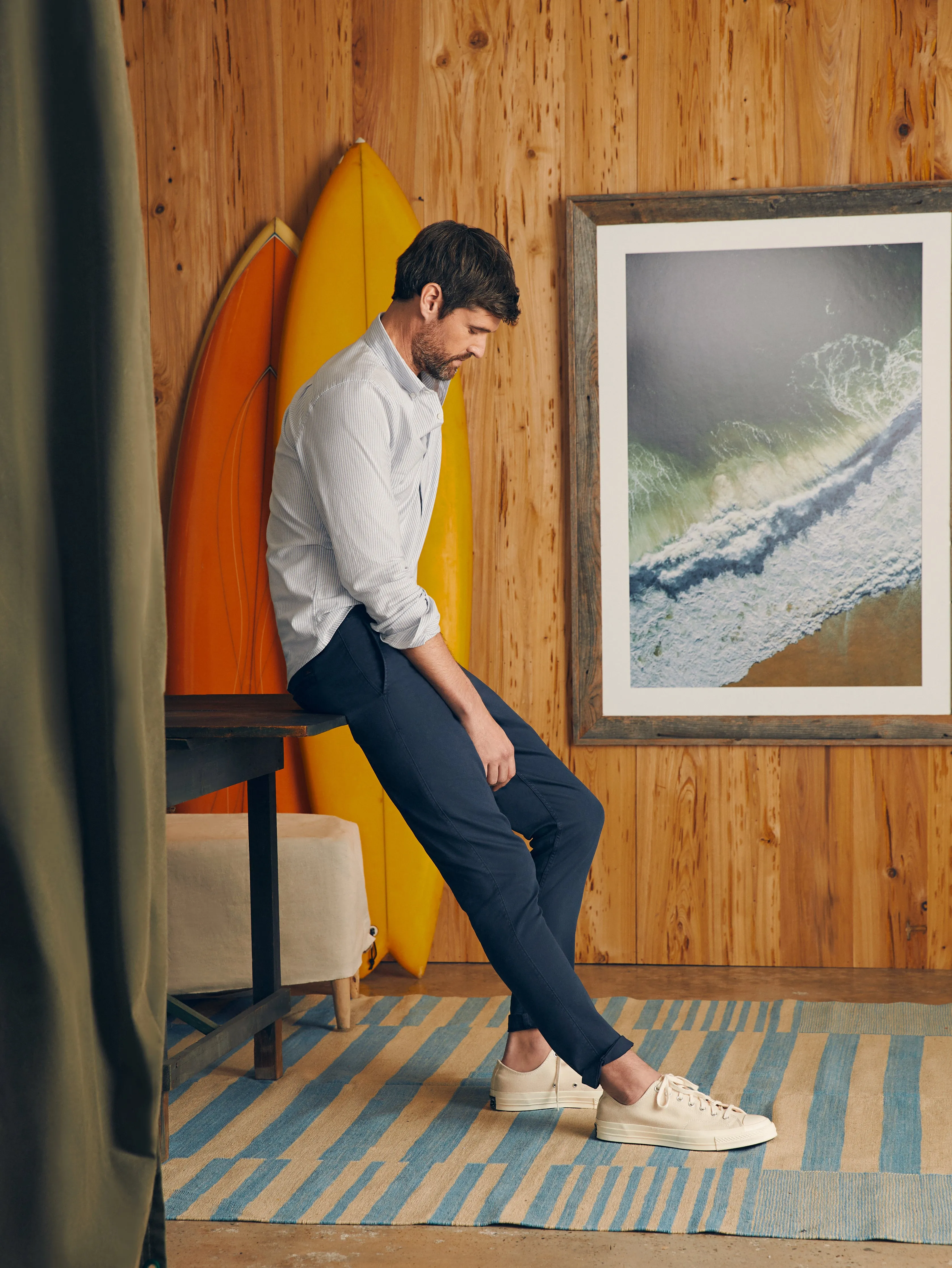 Essential Drawstring Pant - Washed Navy sold by Faherty product image thumbnail 4