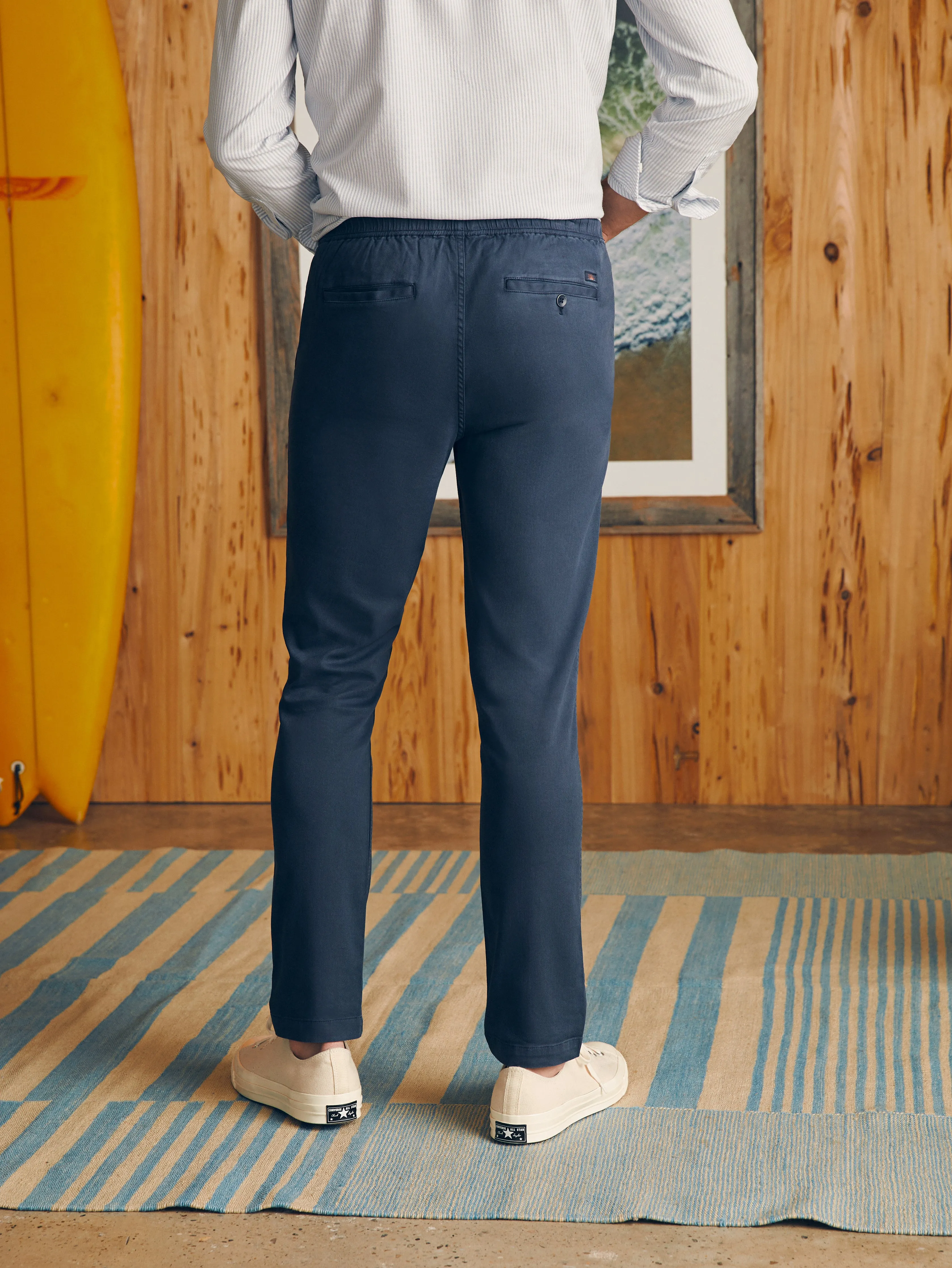 Essential Drawstring Pant - Washed Navy sold by Faherty product image thumbnail 5