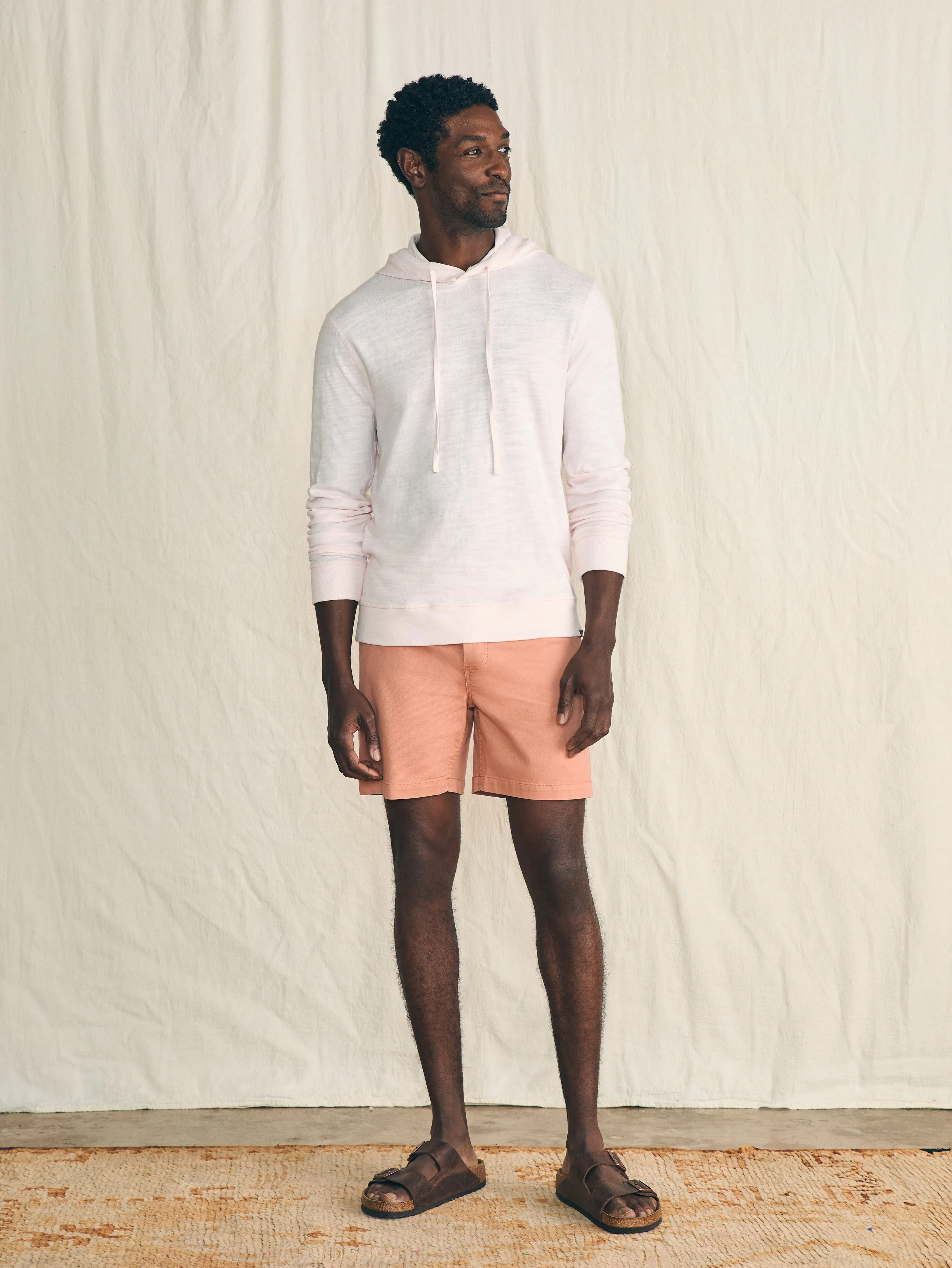 Sunwashed Slub Hoodie - Rosy Shell sold by Faherty product image thumbnail 5