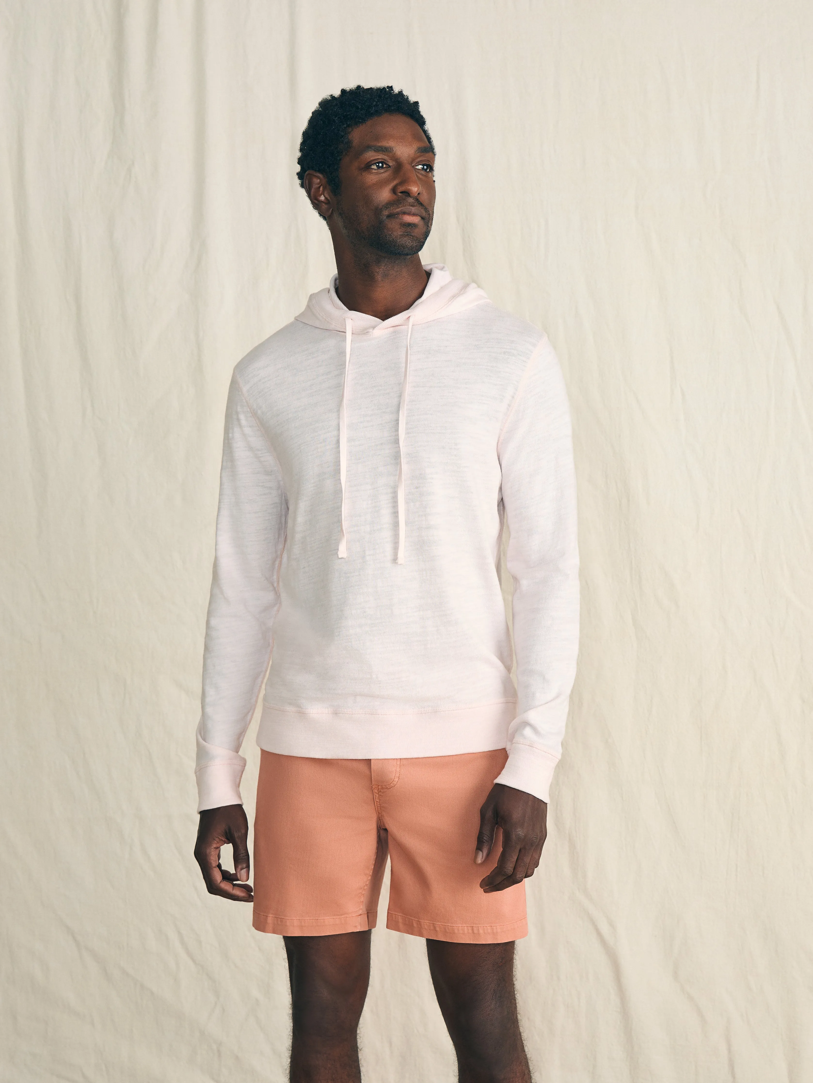 Sunwashed Slub Hoodie - Rosy Shell sold by Faherty product image thumbnail 3