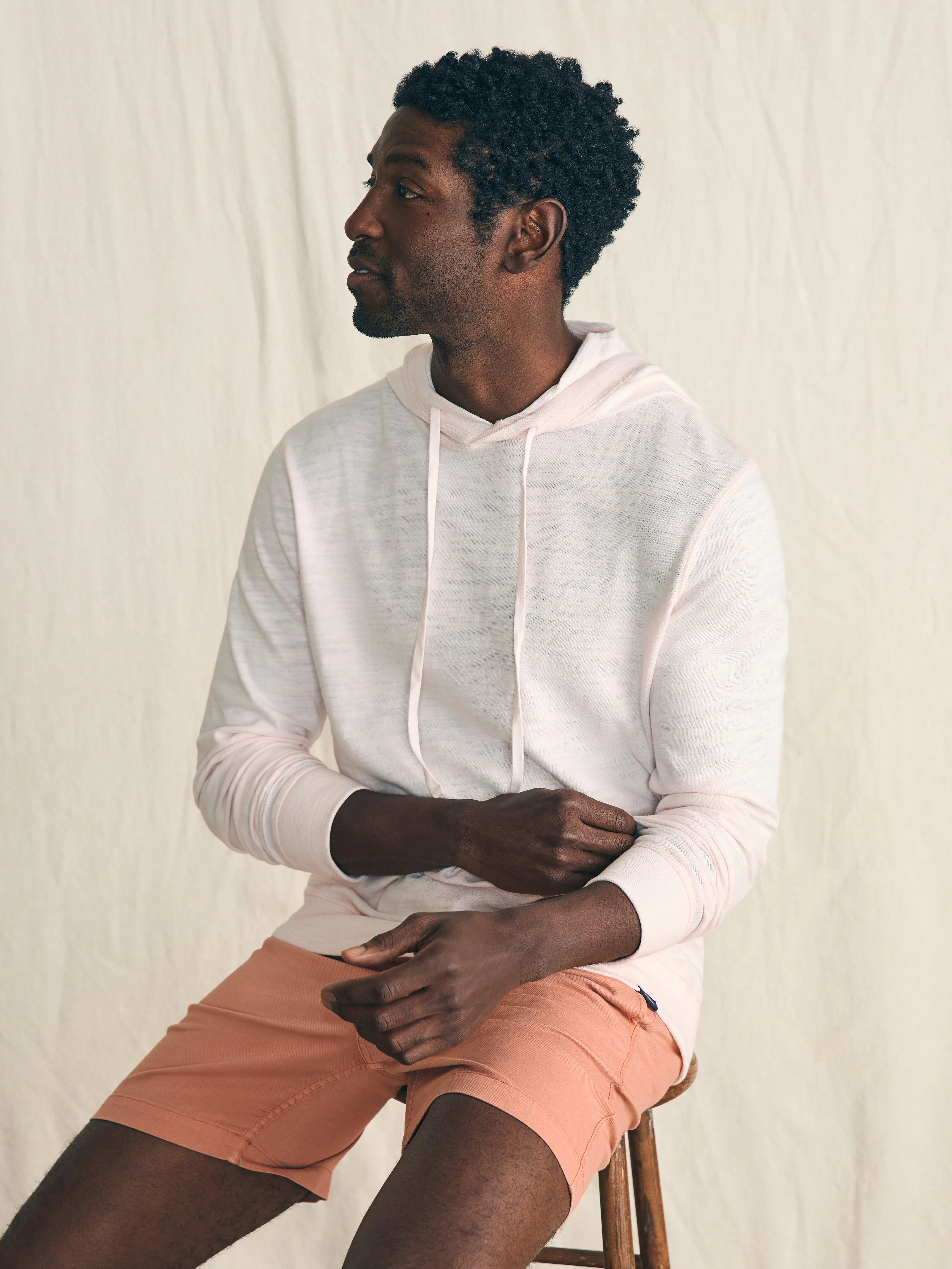 Sunwashed Slub Hoodie - Rosy Shell sold by Faherty product image thumbnail 4