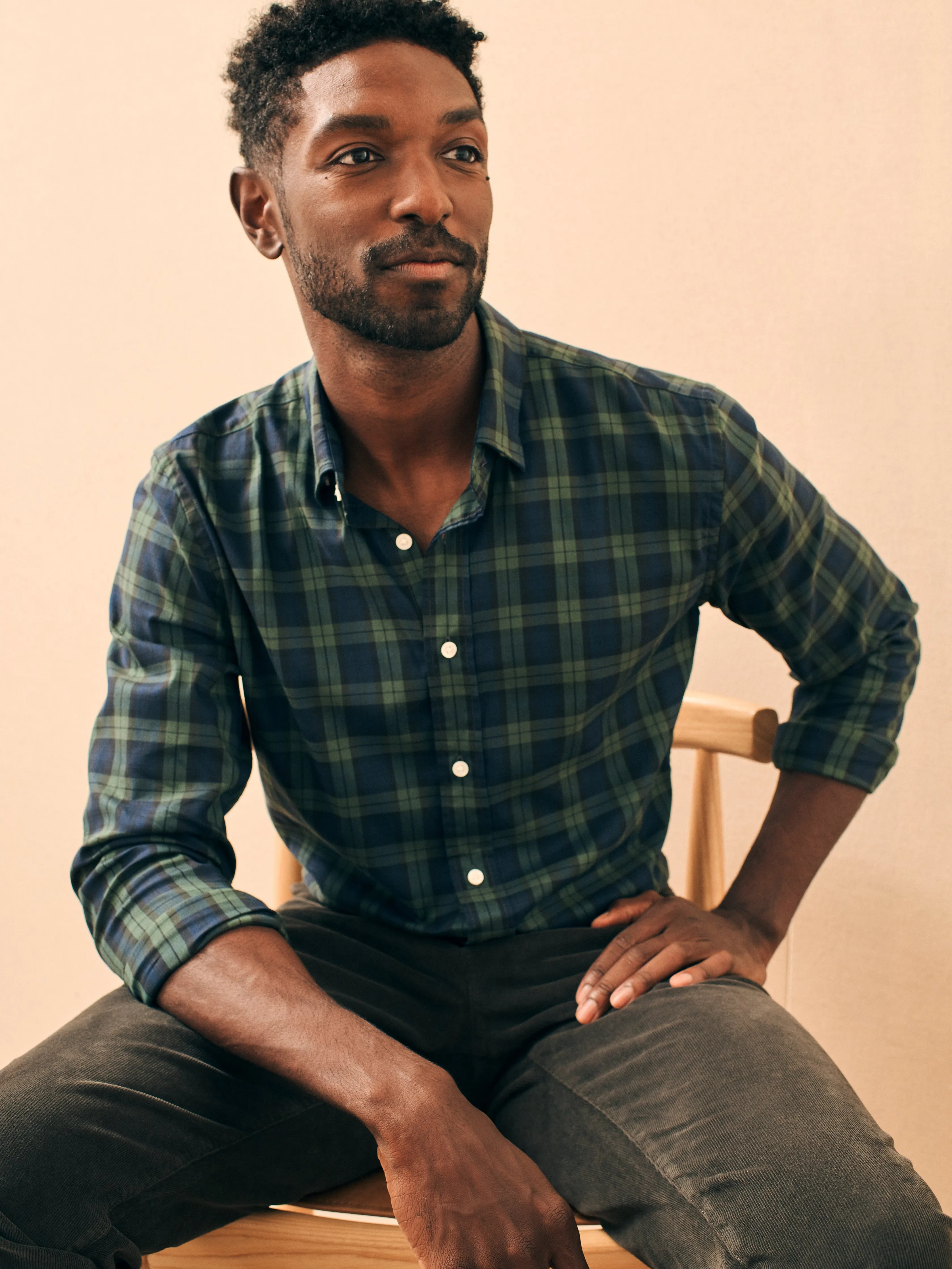 Movement™ Shirt - Blackwatch Plaid sold by Faherty