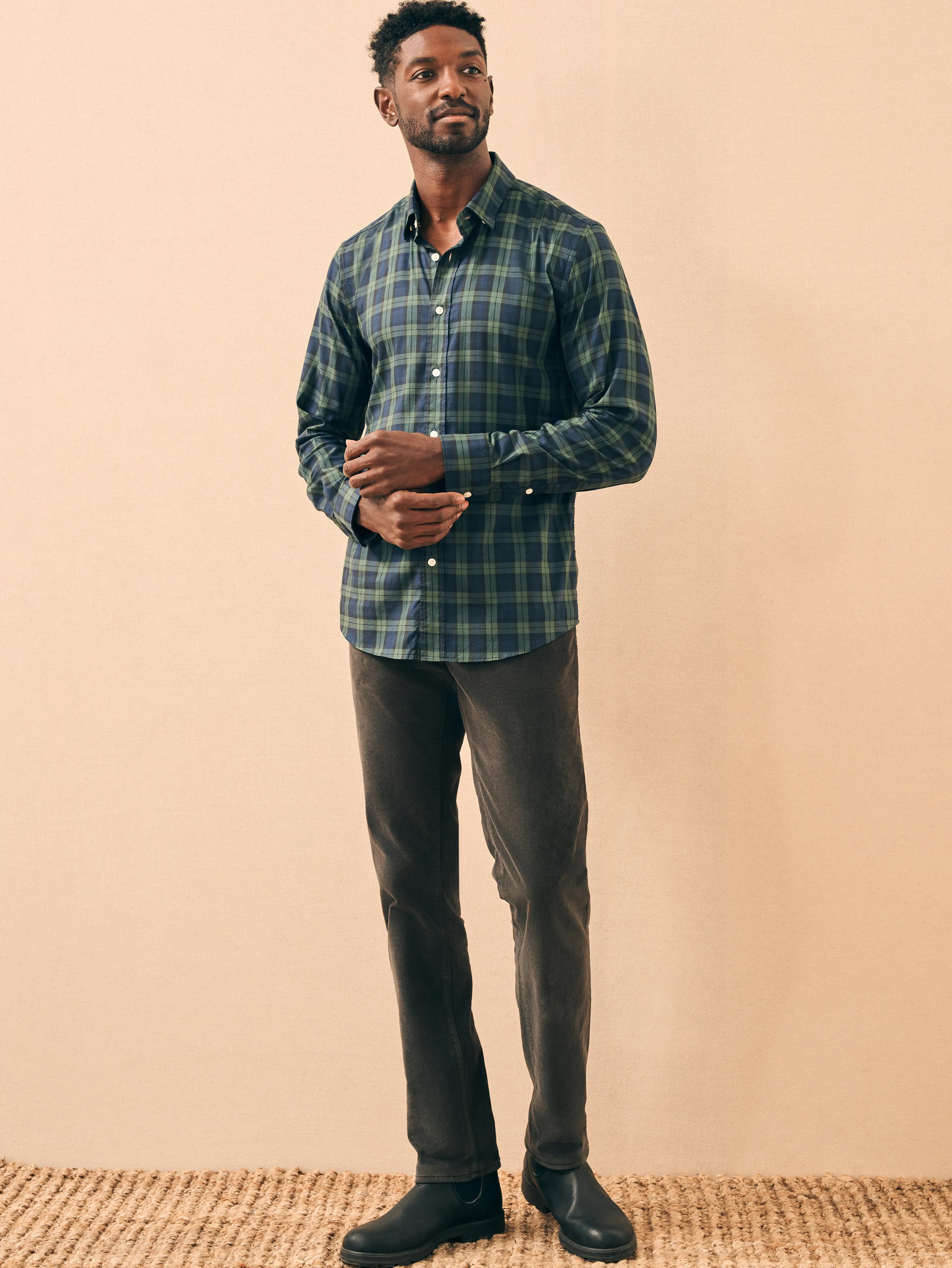 Movement™ Shirt - Blackwatch Plaid sold by Faherty product image thumbnail 3
