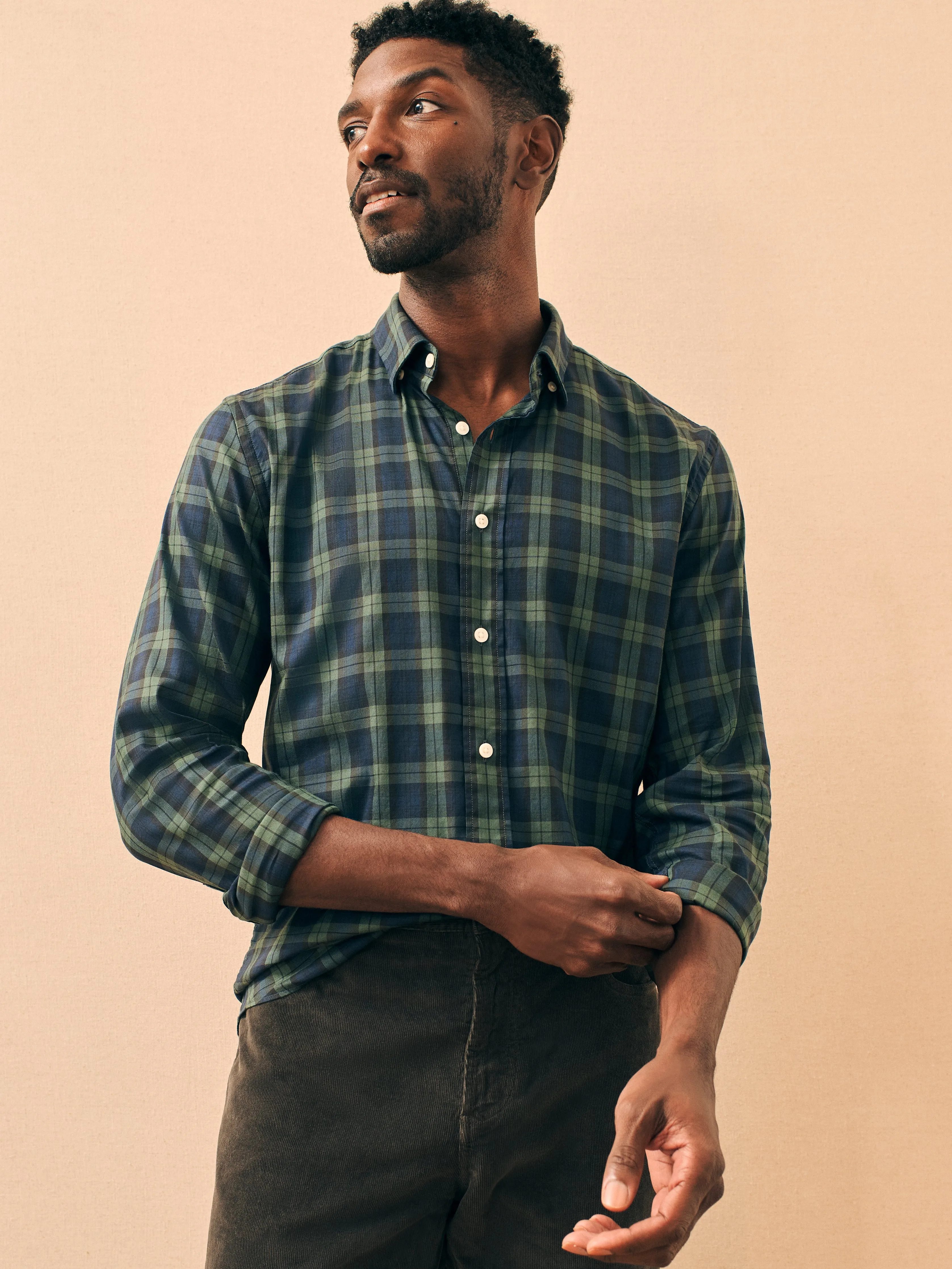 Movement™ Shirt - Blackwatch Plaid sold by Faherty product image thumbnail 2