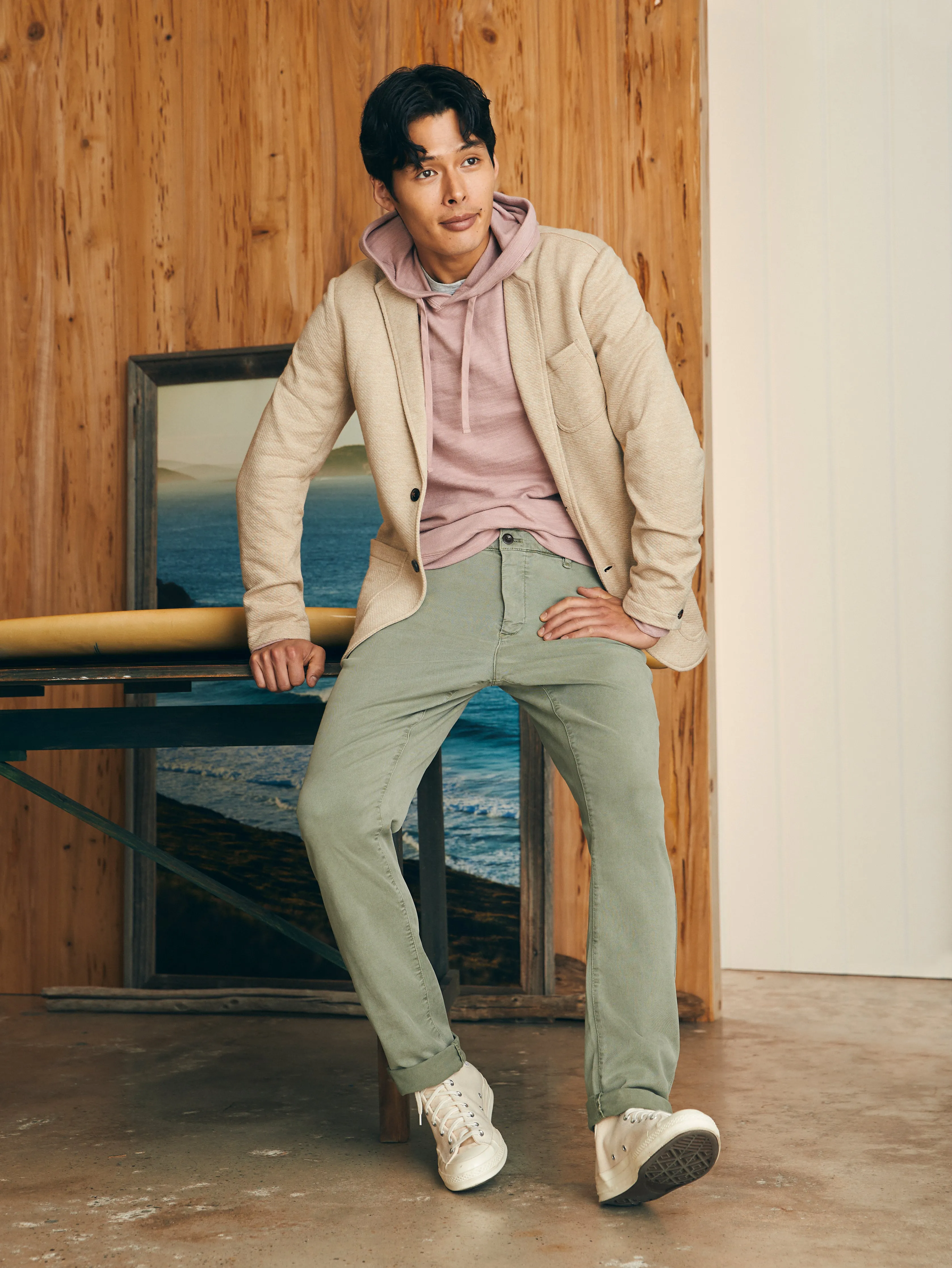 Sunwashed Slub Hoodie - Spring Quartz sold by Faherty product image thumbnail 5