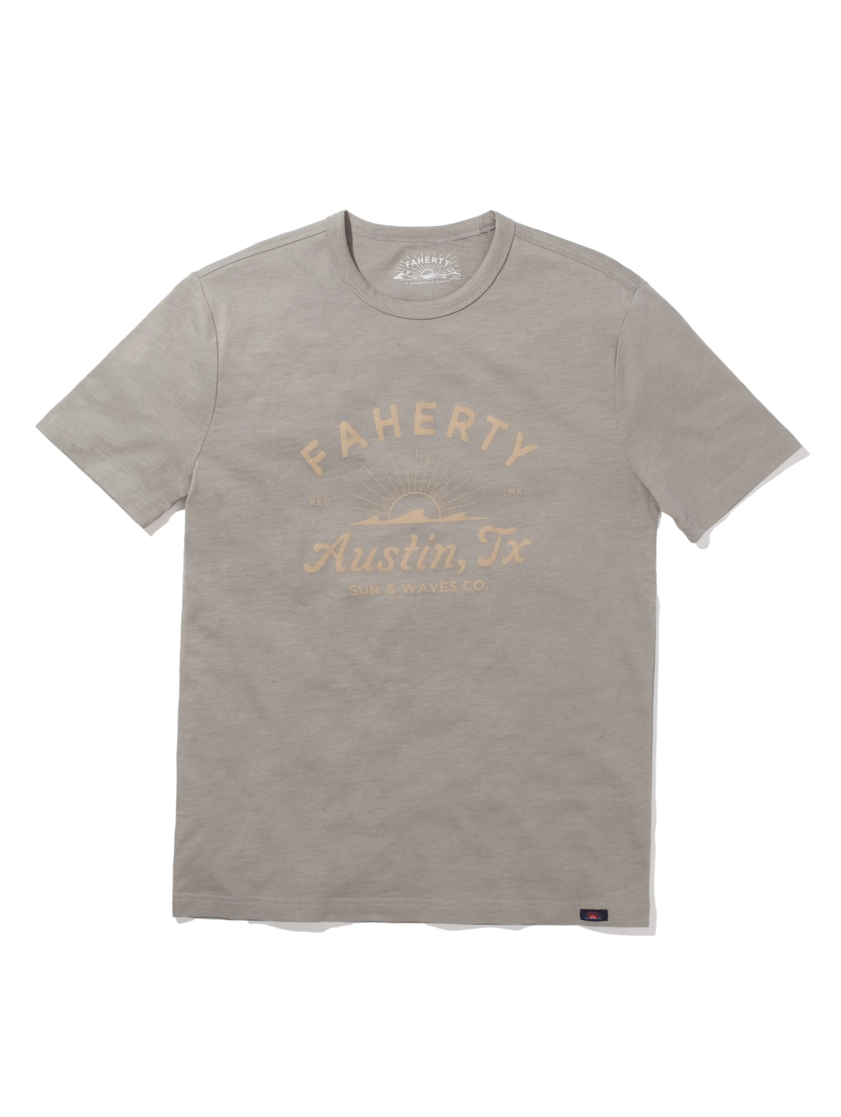 Austin Short-Sleeve Crew T-Shirt - Coastal Sage sold by Faherty